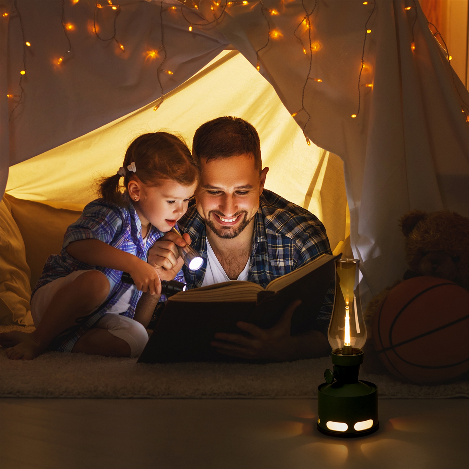 Tubicen Rechargeable LED Oil Lantern, 4000mAh Battery Operated Flameless LED Kerosene Lamp, Cordless Desk Lantern Kerosene Light, Blow/Tilt Off