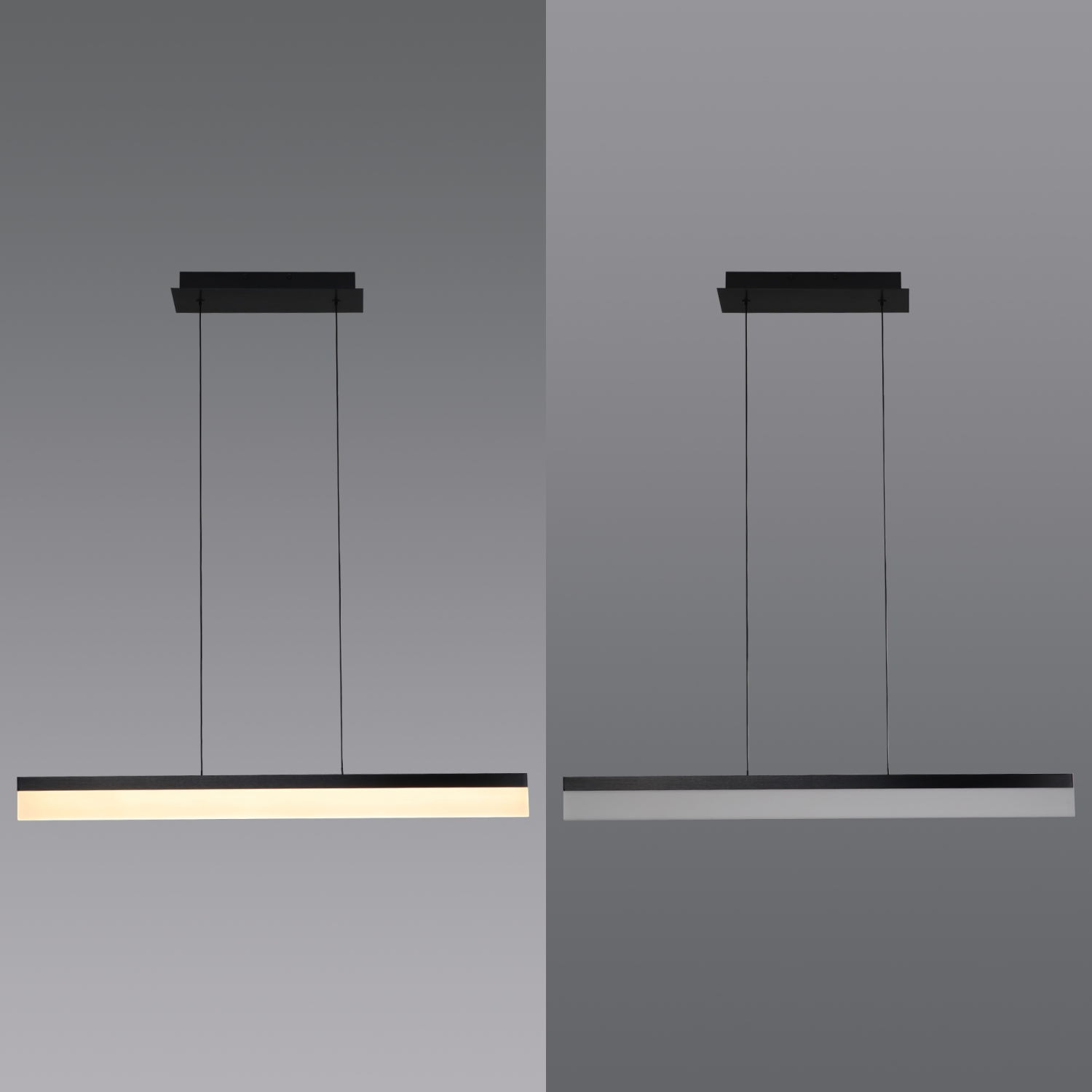 Suspension linéaire à DEL Tubicen, luminaire suspendu à intensité réglable de 17 W pour salle à manger, hauteur réglable de 11.8 à 68.9 po, lampe