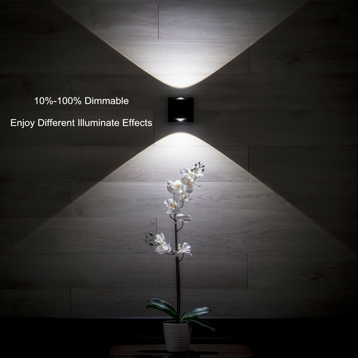 Applique murale à DEL à intensité réglable Tubicen, éclairage mural intérieur vers le bas pour chambre à coucher, applique de couloir lumineux