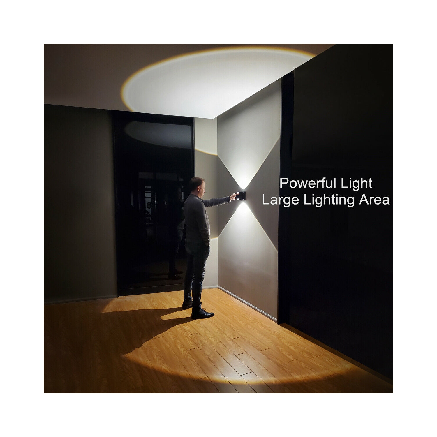 Applique murale à DEL à intensité réglable Tubicen, éclairage mural intérieur vers le bas pour chambre à coucher, applique de couloir lumineux