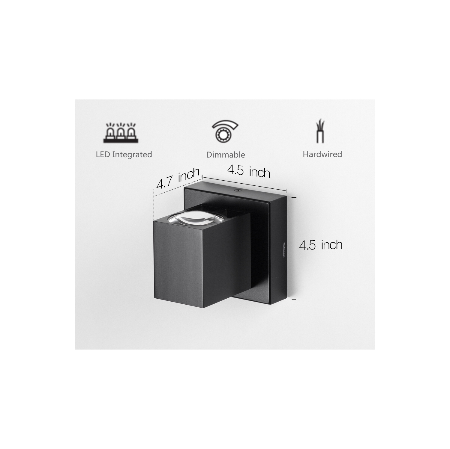 Applique murale à DEL à intensité réglable Tubicen, éclairage mural intérieur vers le bas pour chambre à coucher, applique de couloir lumineux