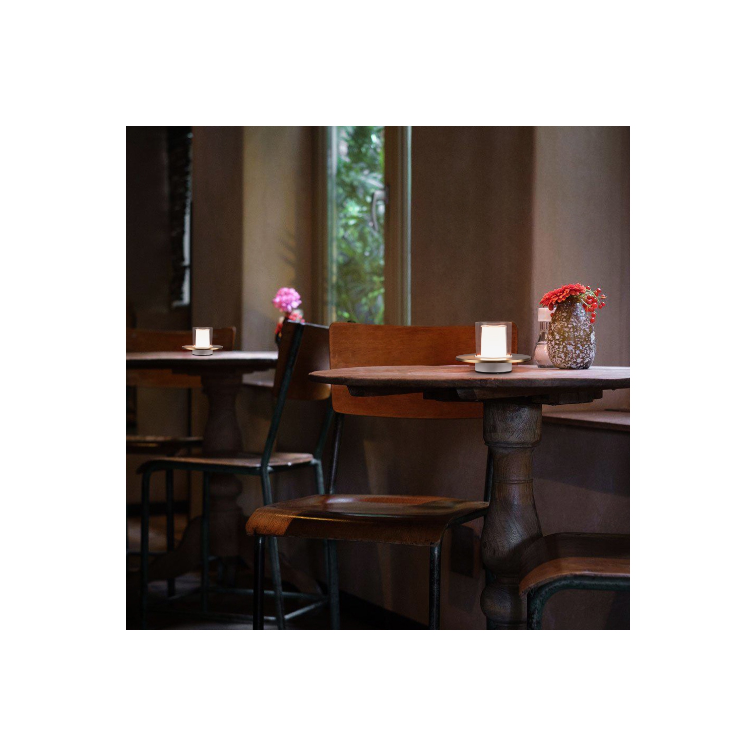 Lampe de table sans fil Tubiten pour table, pile rechargeable USB, bougie à dégradé à 4 voies, lampe portative à éclairage ambiant sans fil de 2000