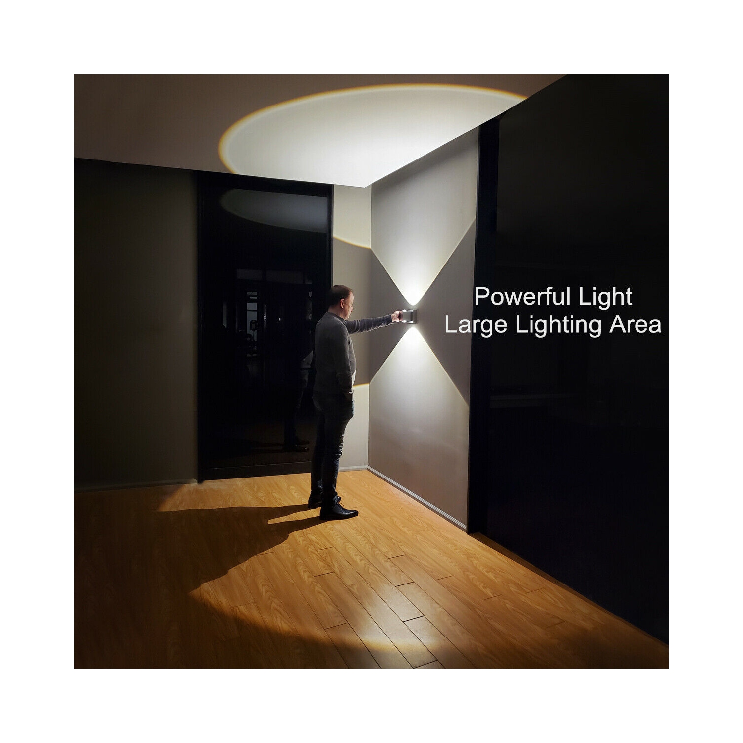 Applique murale à DEL à intensité réglable Tubicen, lampe murale lumineuse intérieure de 10 W vers le haut et le bas, puissante lampe murale en métal