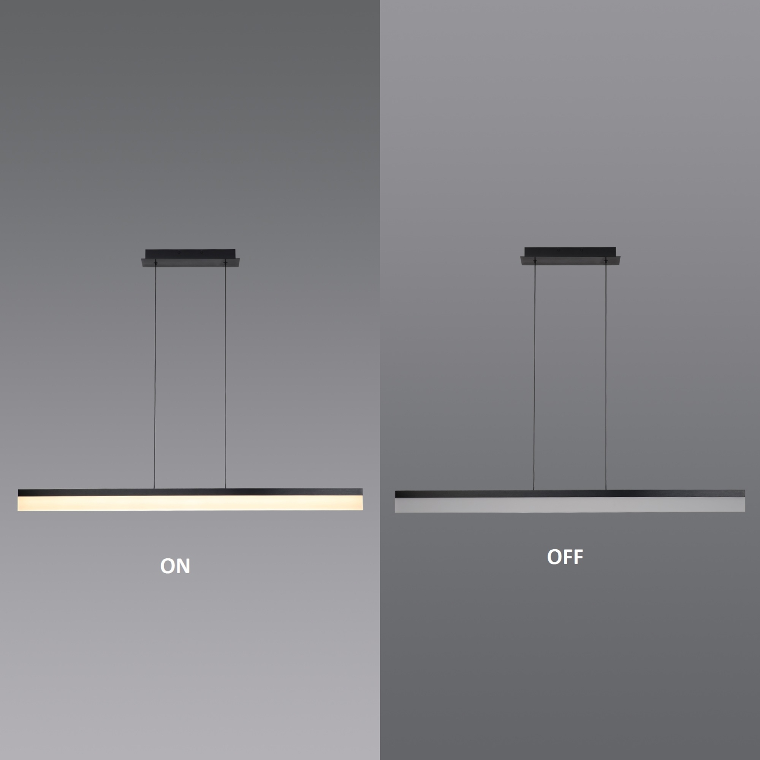 Suspension linéaire à DEL Tubicen, luminaire à DEL de 20 W à intensité réglable pour salle à manger, 11.8 à 68.9 po à hauteur réglable, 47.2 po L,