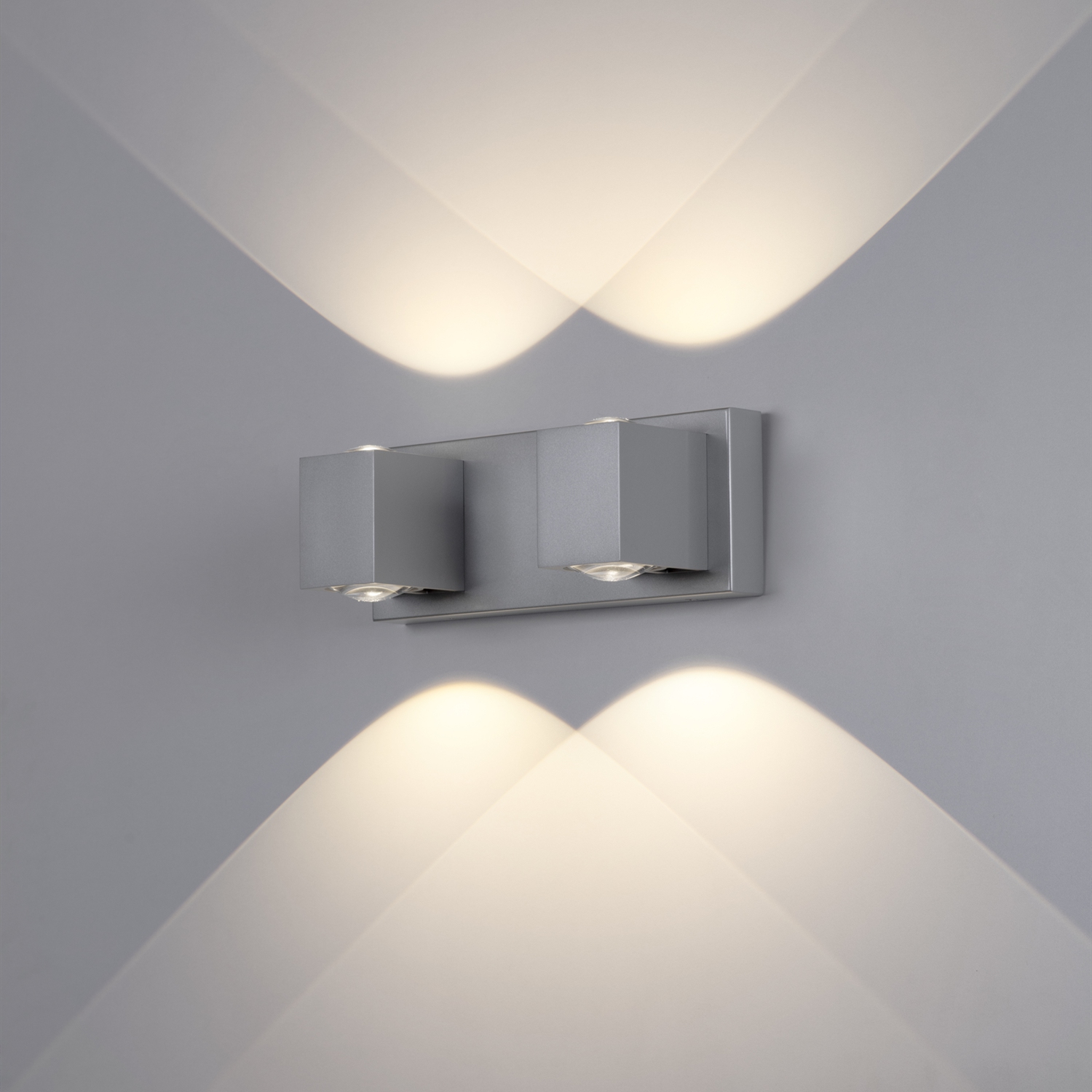 Tubicen 2 Light Wall Sconce Light Up Down, 20W LED Dimmable Bathroom Vanity Light Over Mirror, Modern Indoor Wall Lamp for Bedroom Hallway Stairs,