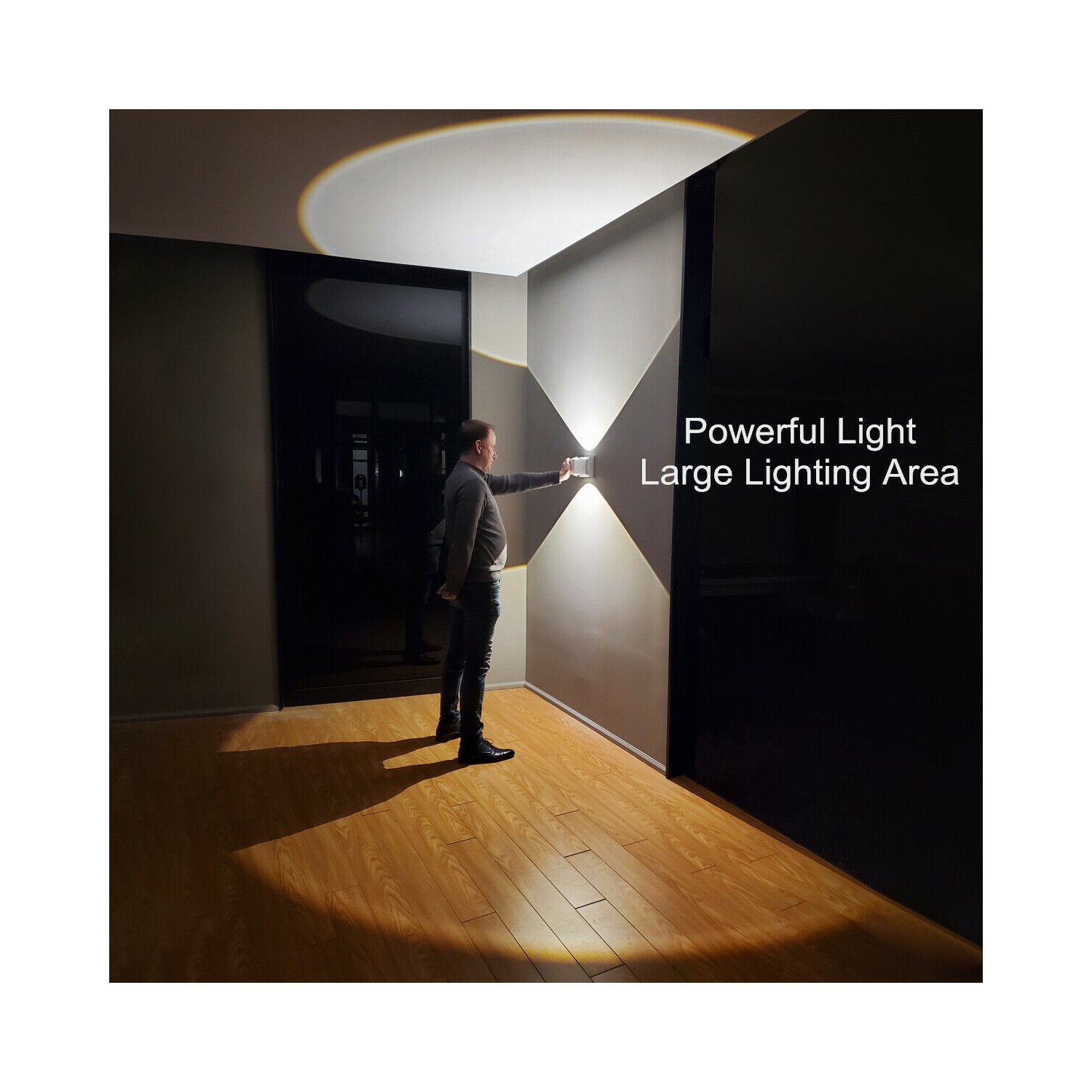 Tubicen 10W LED Dimmable Sconces Wall Lighting, 3000K Modern Bright Wall Lights Up Down, Large Powerful Lighting Area, Indoor LED Wall Sconce Lights