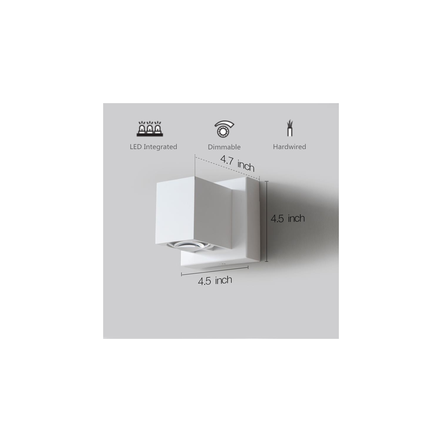 Tubicen 10W LED Dimmable Sconces Wall Lighting, 3000K Modern Bright Wall Lights Up Down, Large Powerful Lighting Area, Indoor LED Wall Sconce Lights