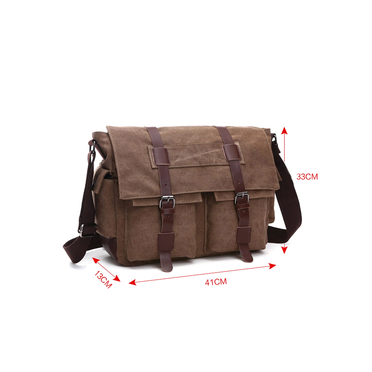 Sac en toile pour portable Spliurg’d Sac à bandoulière de style messager. Style militaire, pour dames ou hommes - Beige