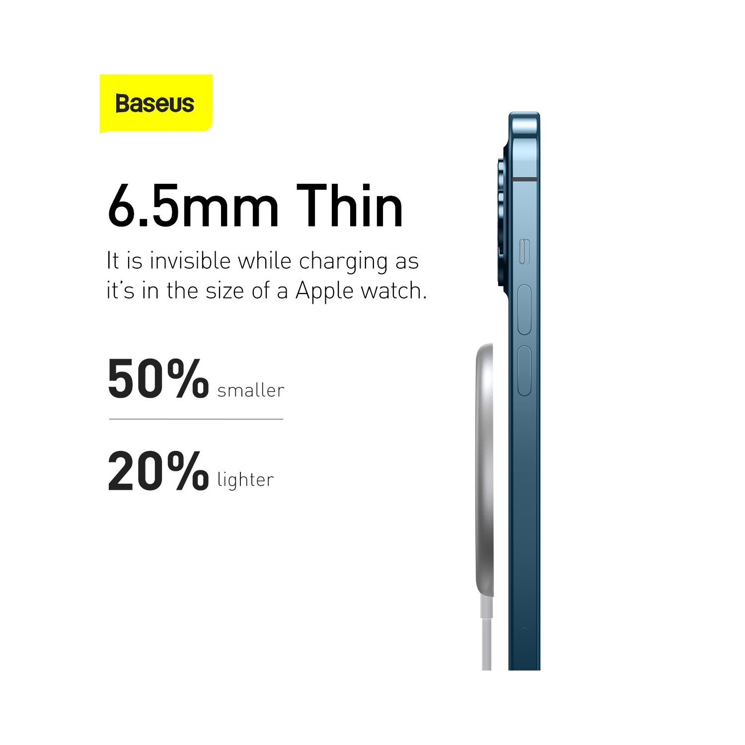 Baseus iPhone Magnetic Wireless Charger White