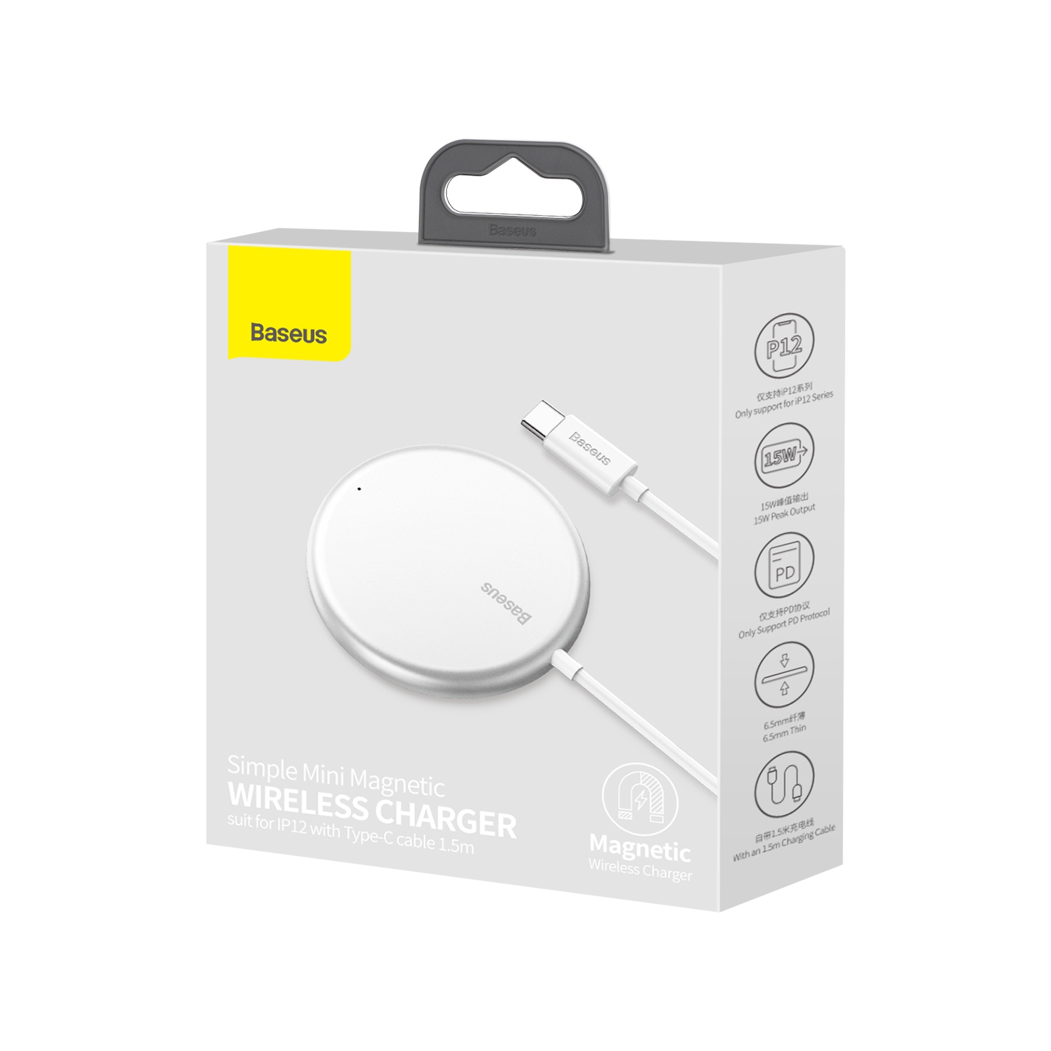 Baseus iPhone Magnetic Wireless Charger White