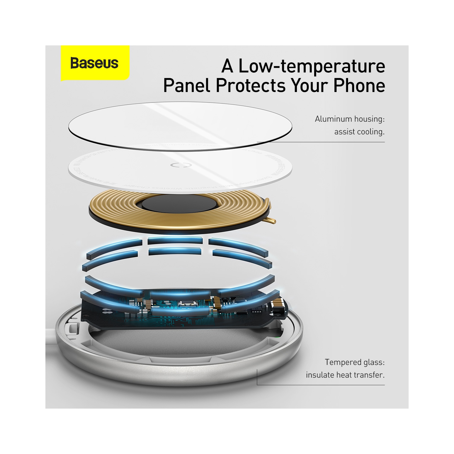 Baseus iPhone Magnetic Wireless Charger White