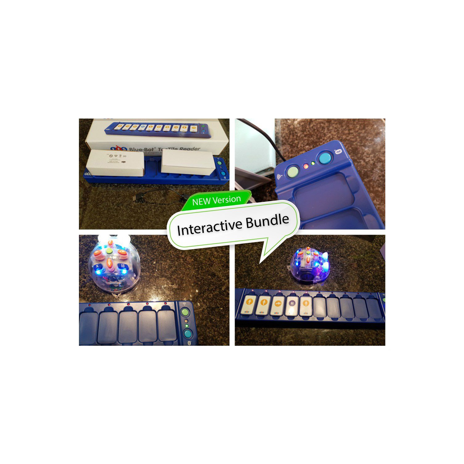 TTS Blue-Bot Floor Robots - TacTile Reader, Starter Pack