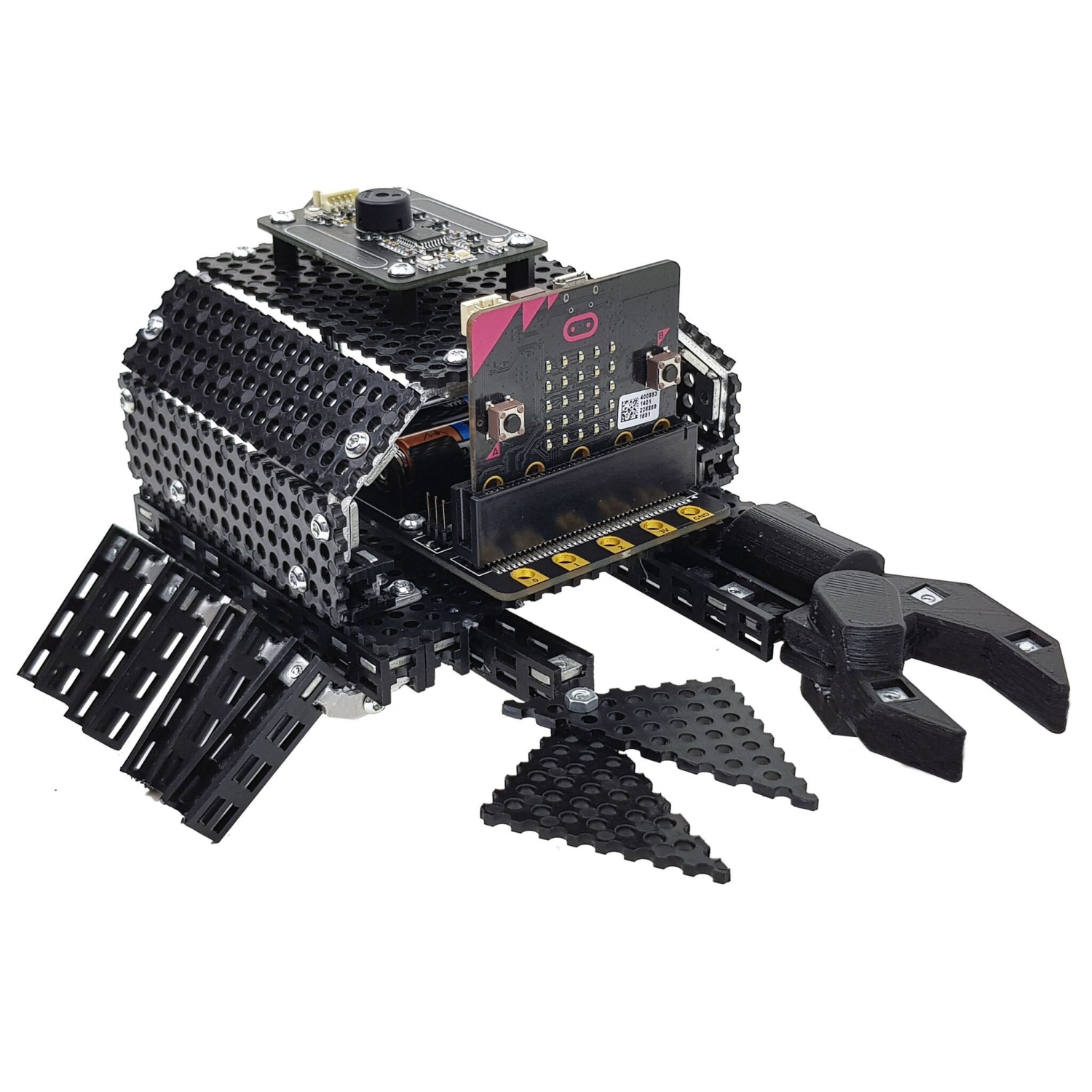 MICROBIT Totem Crab Educational Development Kit – Robot Construction Kit | Binary Bots Sensor Board | Perfect kids educational toy for boys and girls