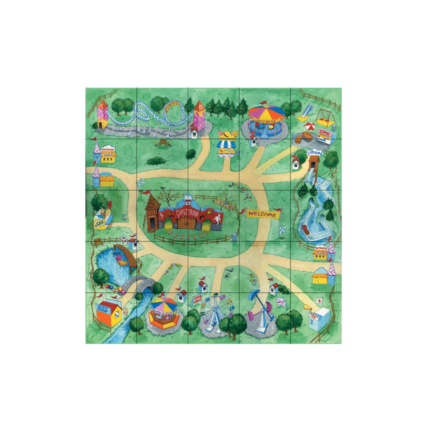 Pro-Bot Amusement Park Mat. ITSAMPK | Floor playmats for kids Educational Fun Robot mats- Programmable Robot Toys for Kids | Above 3 years