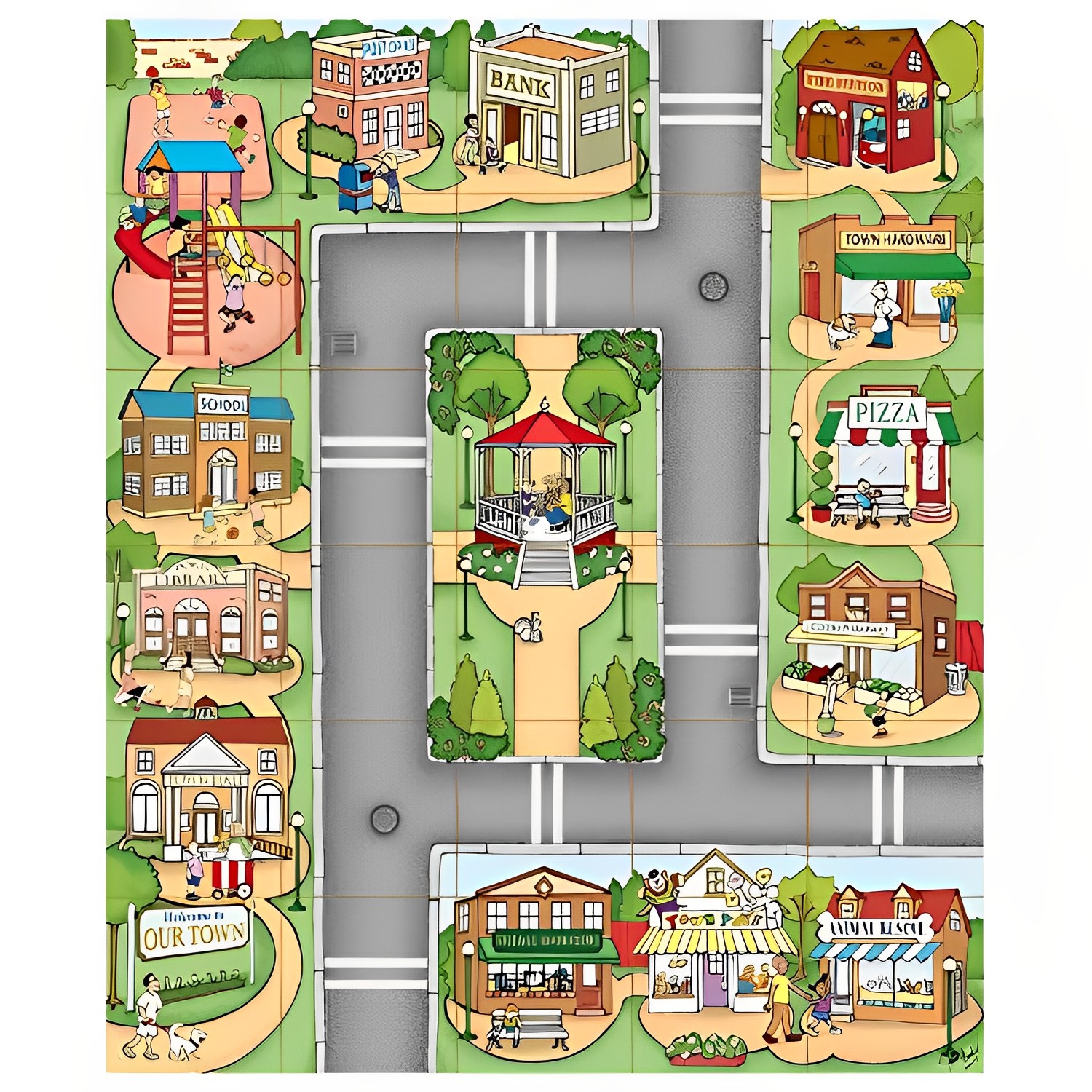 Blue-Bot Bluetooth Programmable Robot - with Community Mat & 3D Community Construction Kit, See & Say Version, Educational Teaching Learn Coding