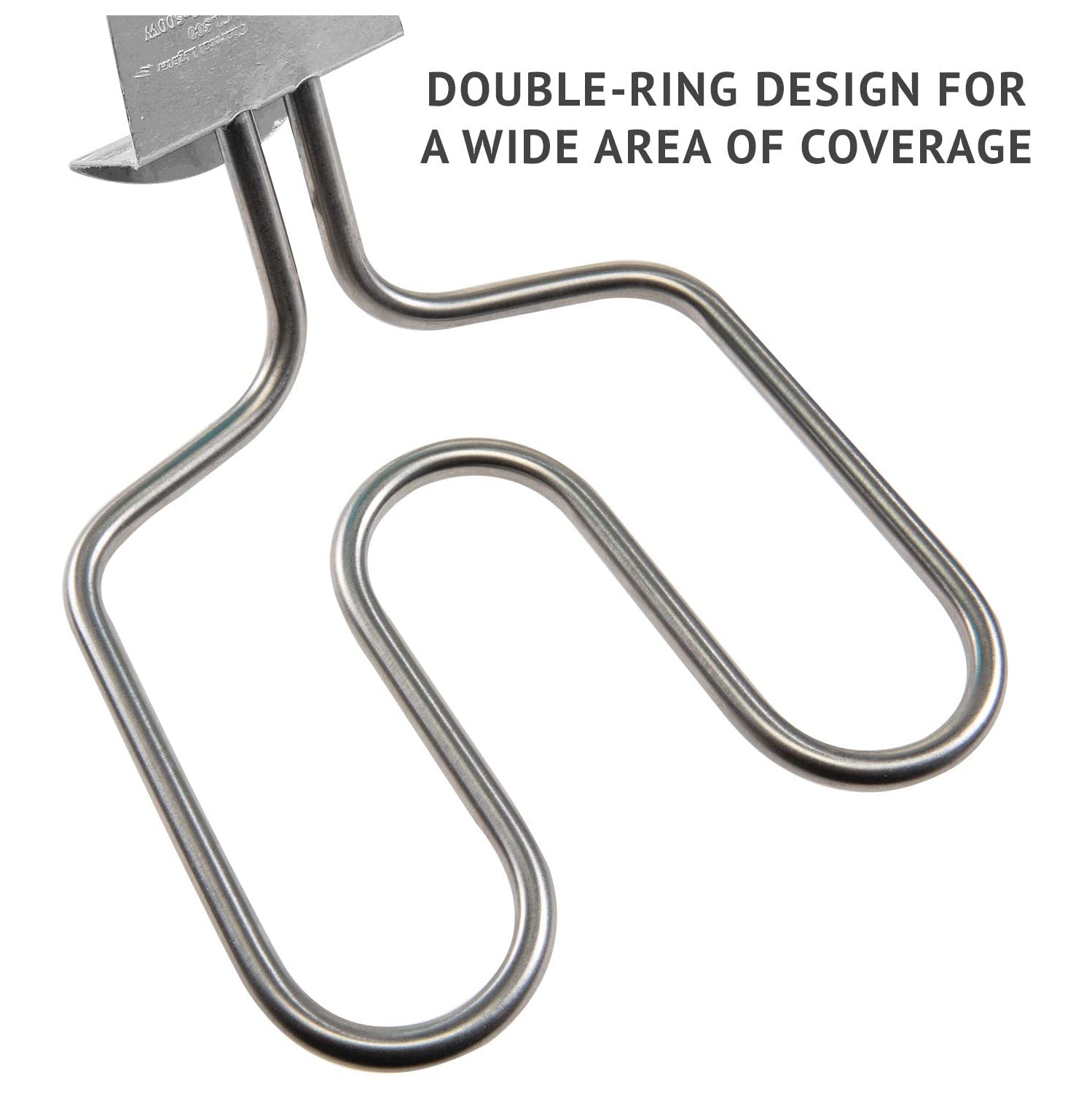 Ivation Premium 500W Electric Charcoal Starter – Quickly & Easily Ignite BBQ Grills Without Lighter Fluid or Matches – Double-Ring Design with