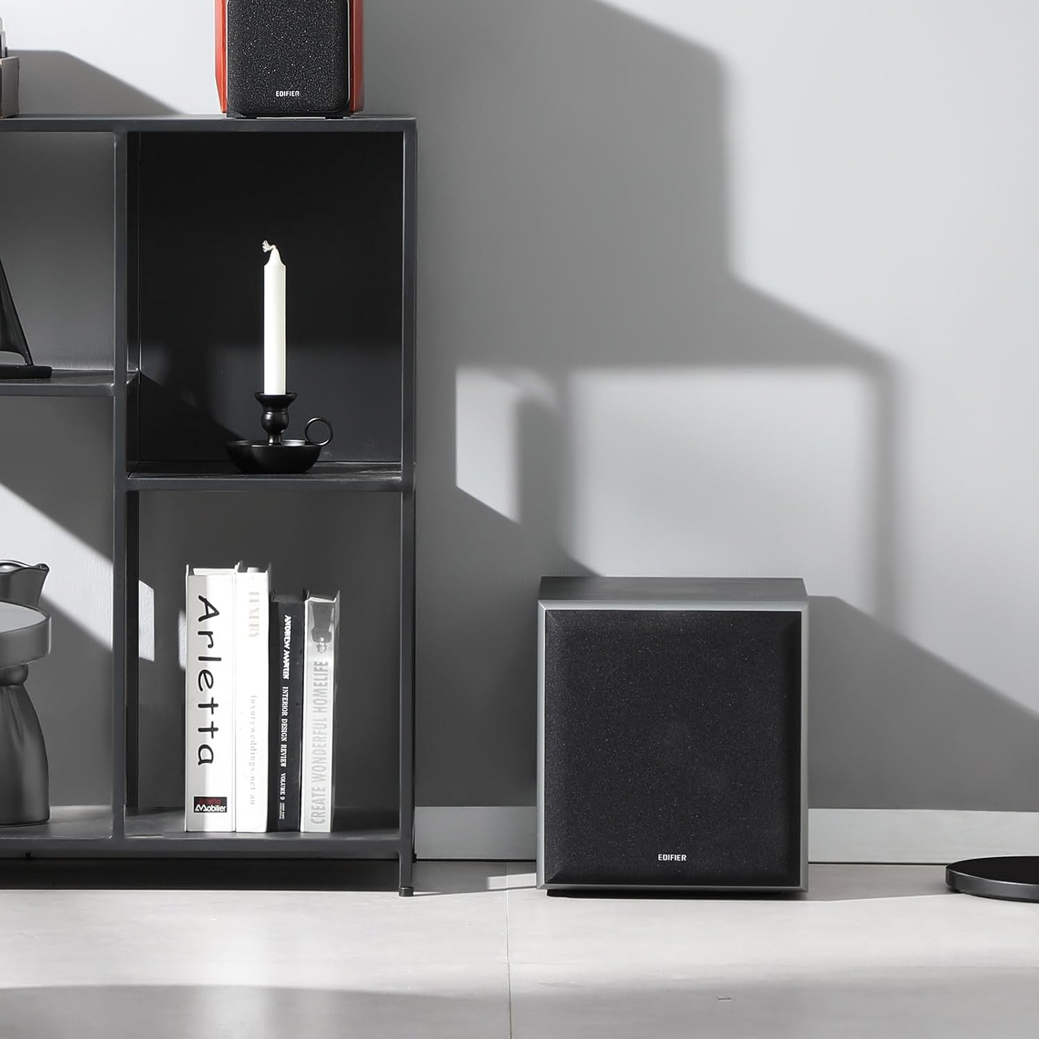 Haut-parleur d'extrêmes graves amplifié T5 d'Edifier - HP de graves actif 70w W RMS avec haut-parleur 8&nbsp;po et filtre passe-bas