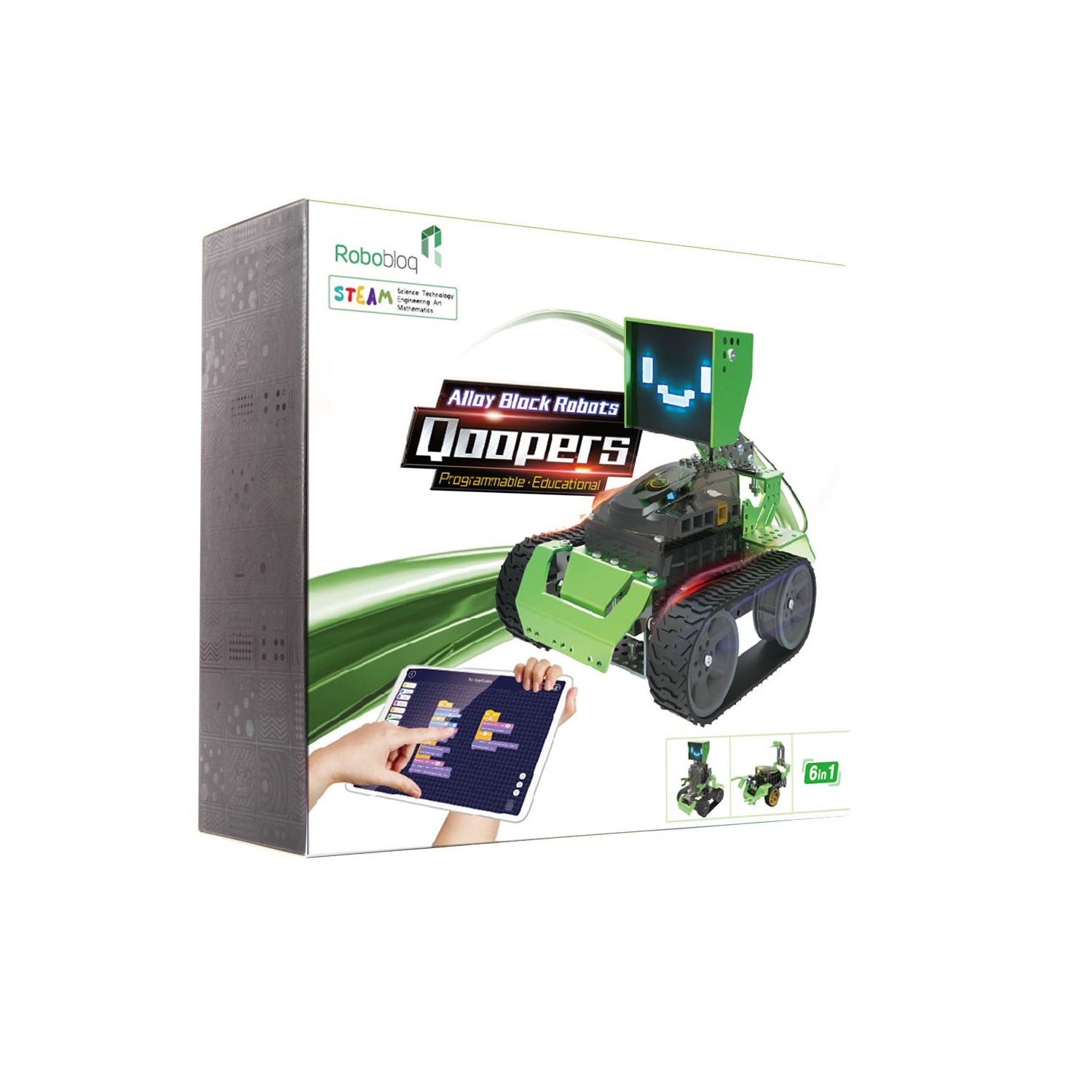 Robobloq Qoopers. Programmable Metal Robot Kit | Intelligent and Educational Toy Car Robotic Kit for Arduino Learner