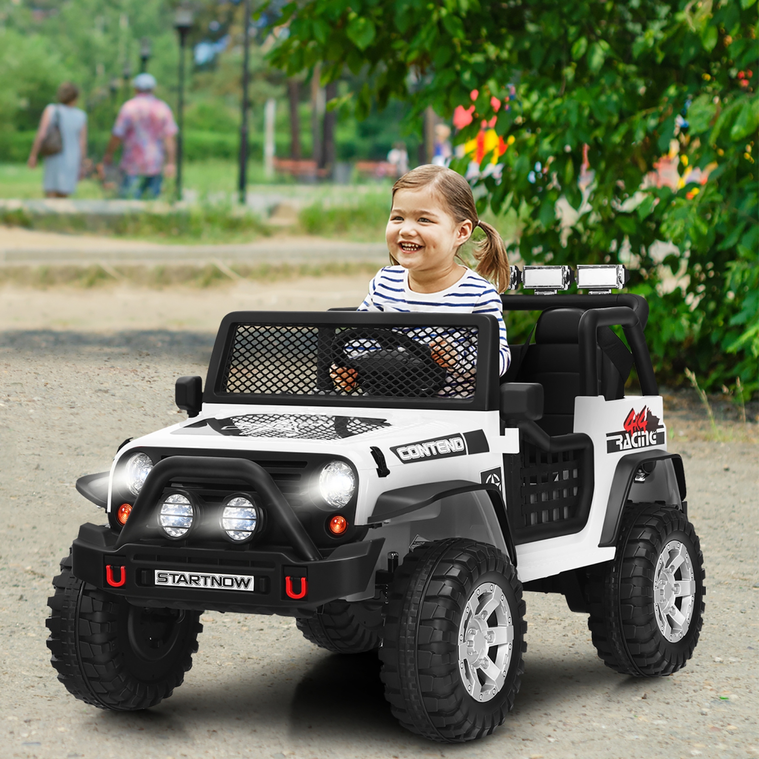 Costway 12V Kids Ride On Truck Remote Control Electric Car w/Lights&Music