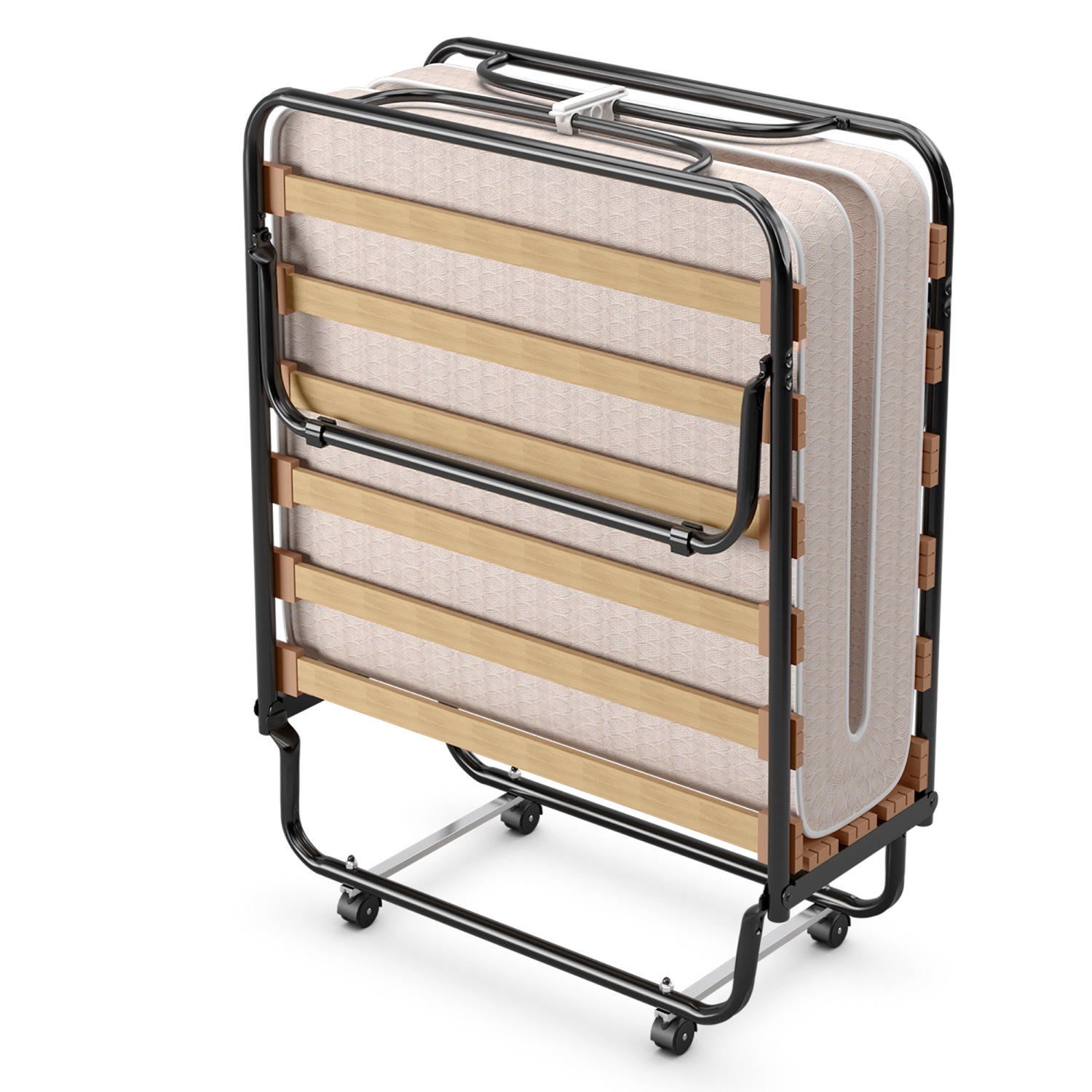 Costway Portable Folding Bed with Mattress Rollaway Cot Made In Italy