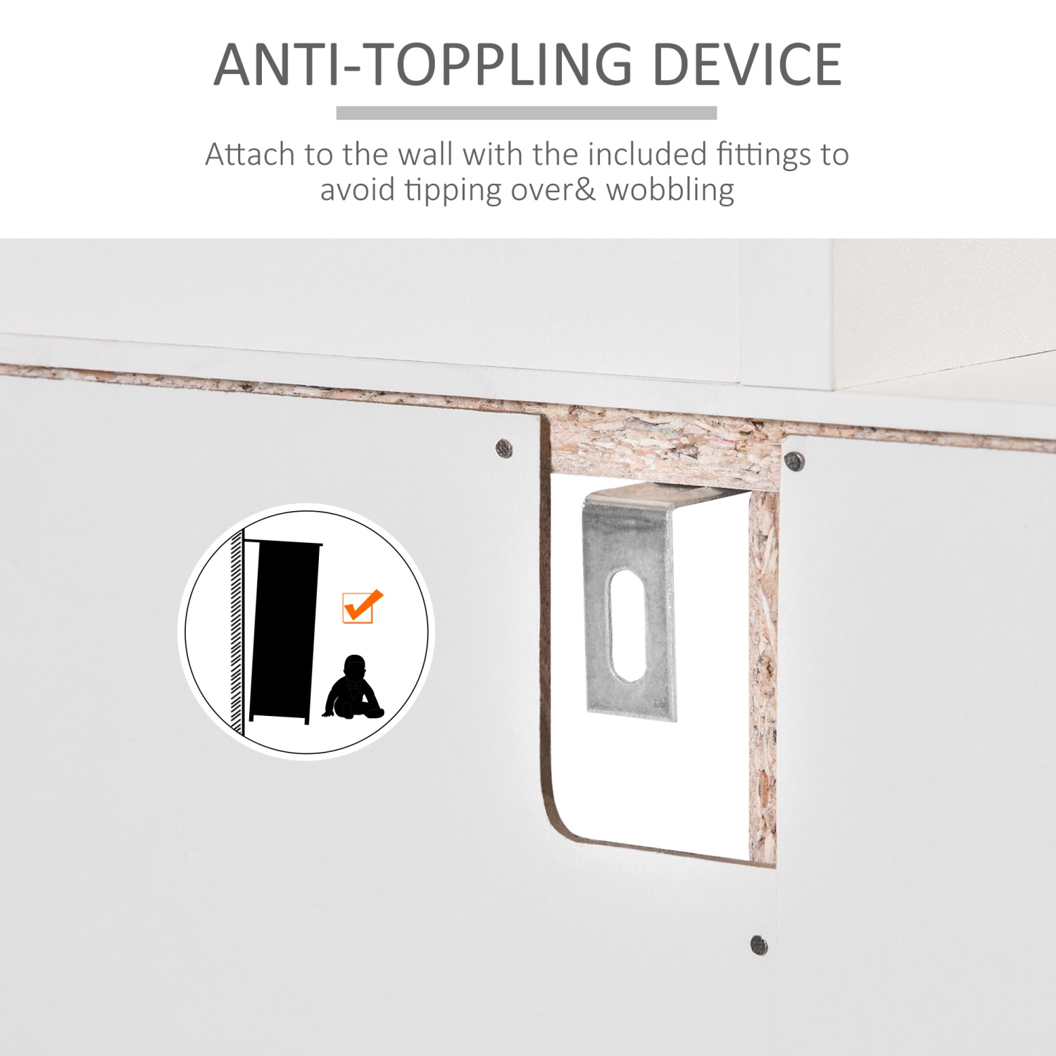 HOMCOM – Armoire de rangement compacte pour buffet de cuisine avec étagère, four micro-ondes, tiroir et tablettes, blanc