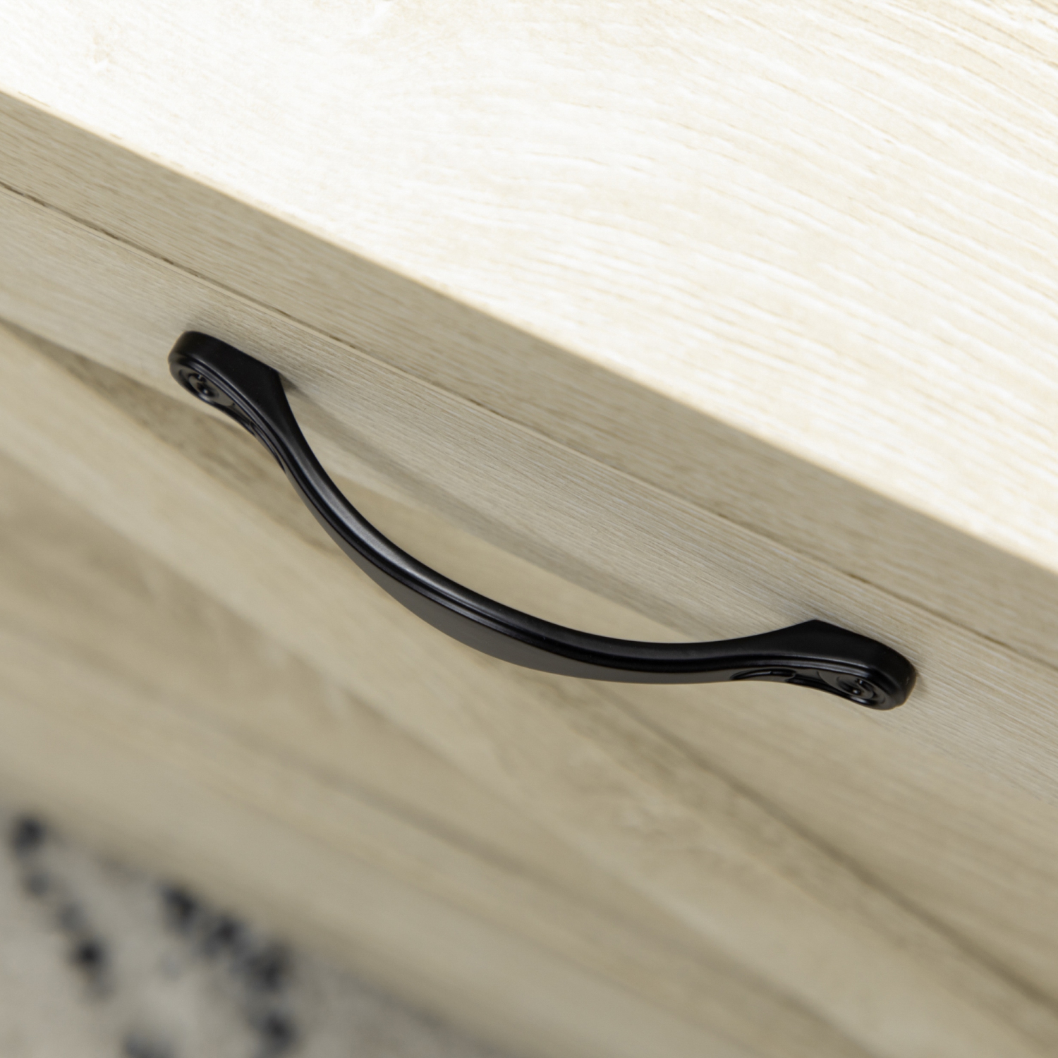 HOMCOM Farmhouse Coffee Table with Drawer and Storage Shelf, Rustic Center Table for Living Room, Meeting Room, White Oak