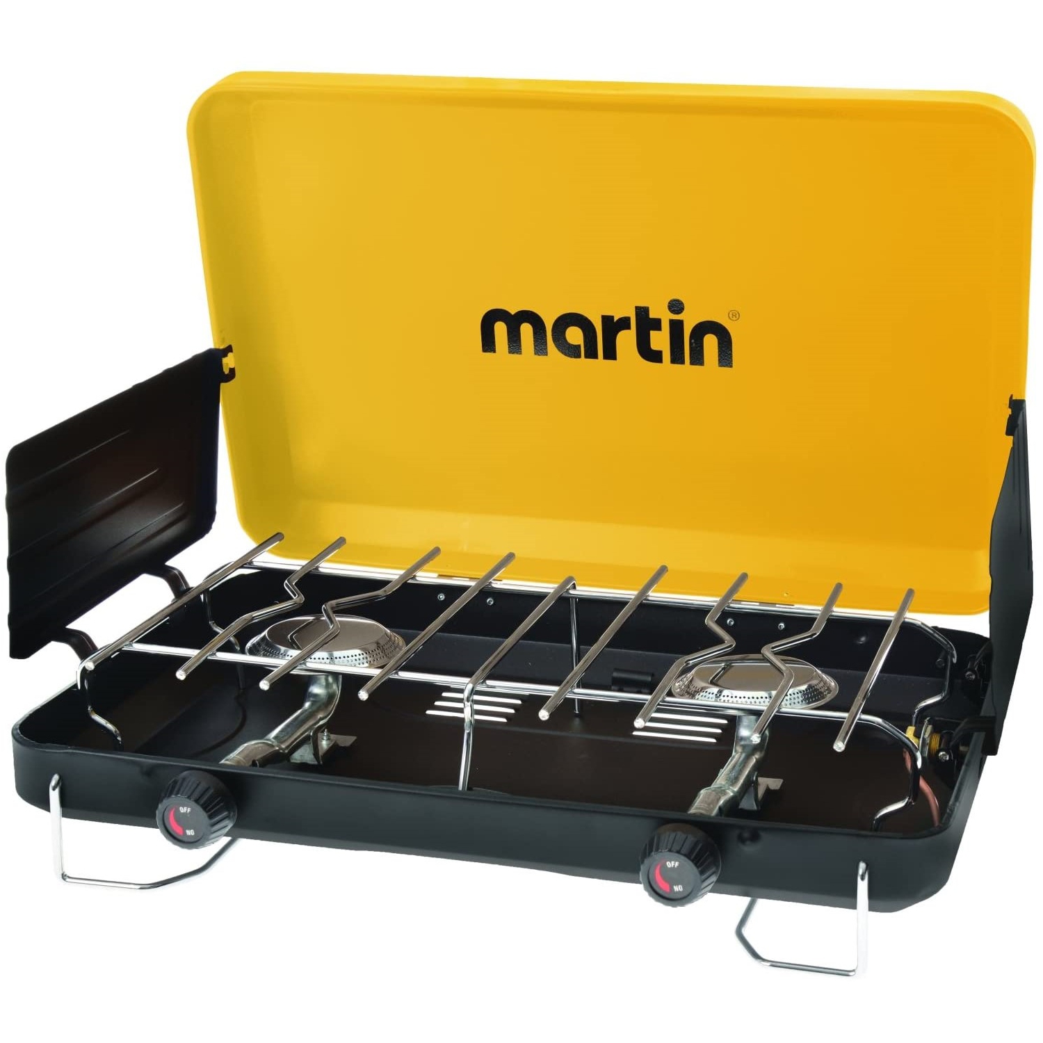 Martin MCS-200 Réchaud de Camping à 2 Brûleurs - Poêle Extérieur Portatif au Gaz Propane pour Camping et Plein Air