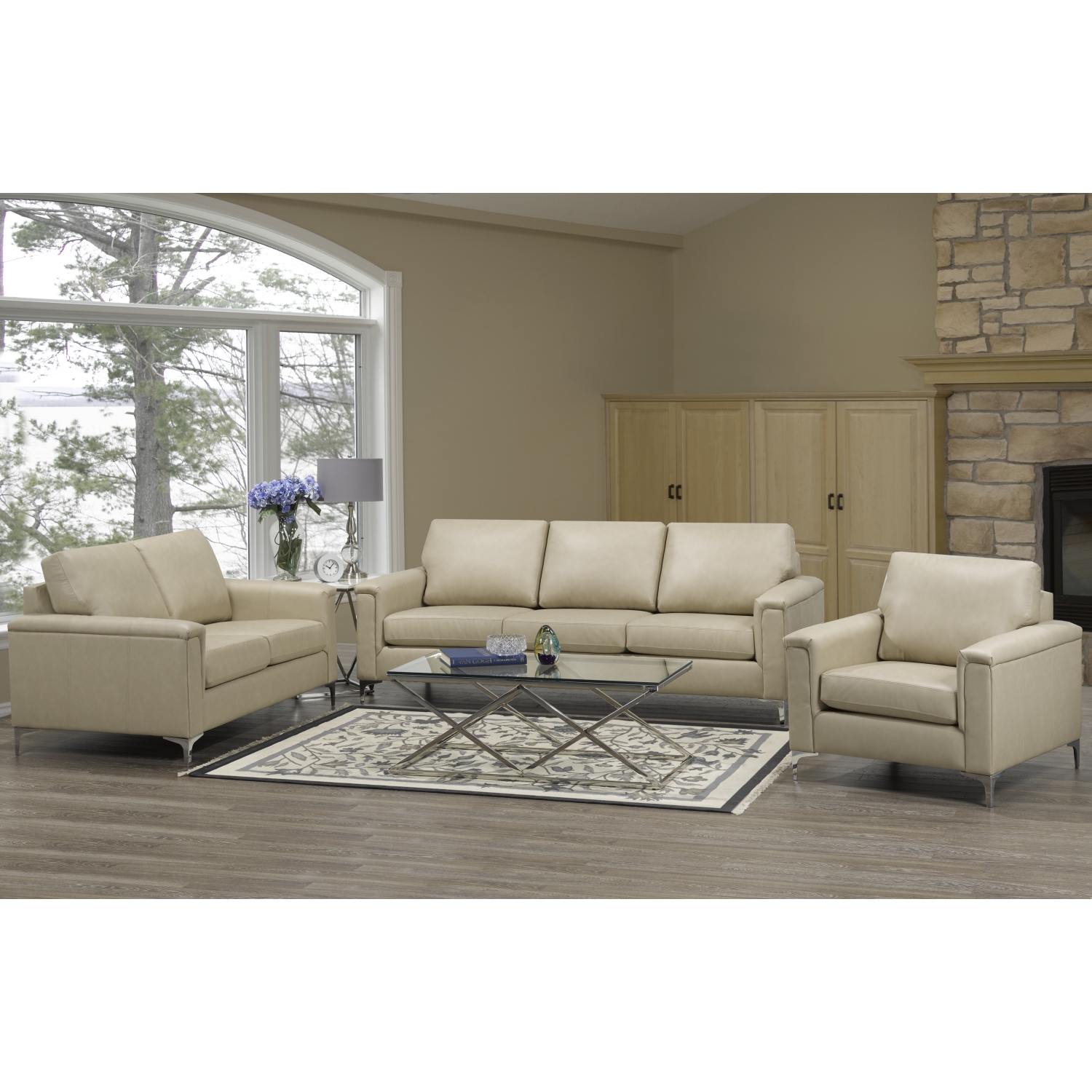 Canadian Sofa Distributions 'Roswell' Beige Leather Chair