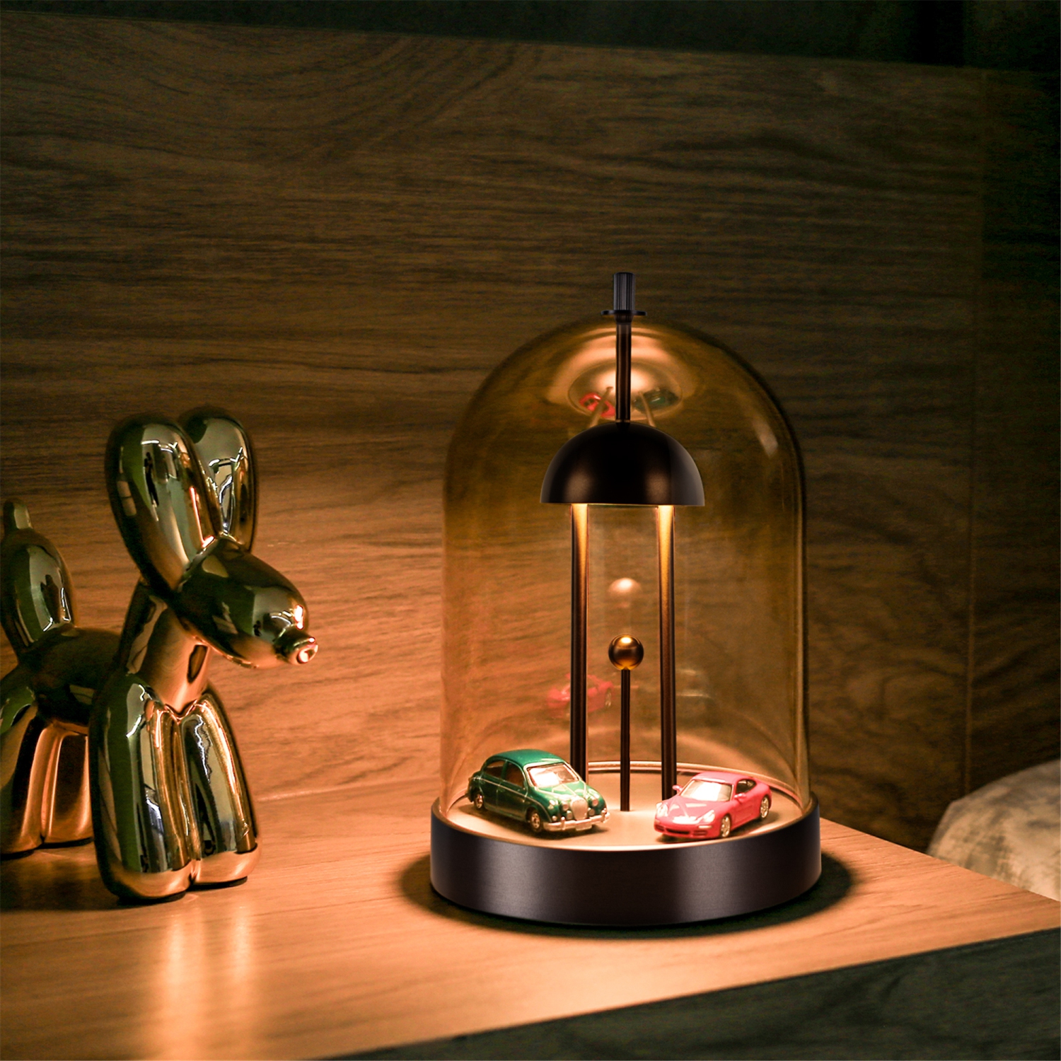 Tubicen Battery Powered Table Lamp, 4000mAh Rechargeable LED Night Light, 4-Level Touch Dimmable Table Light, Decorative Lamp with Removable Shade,