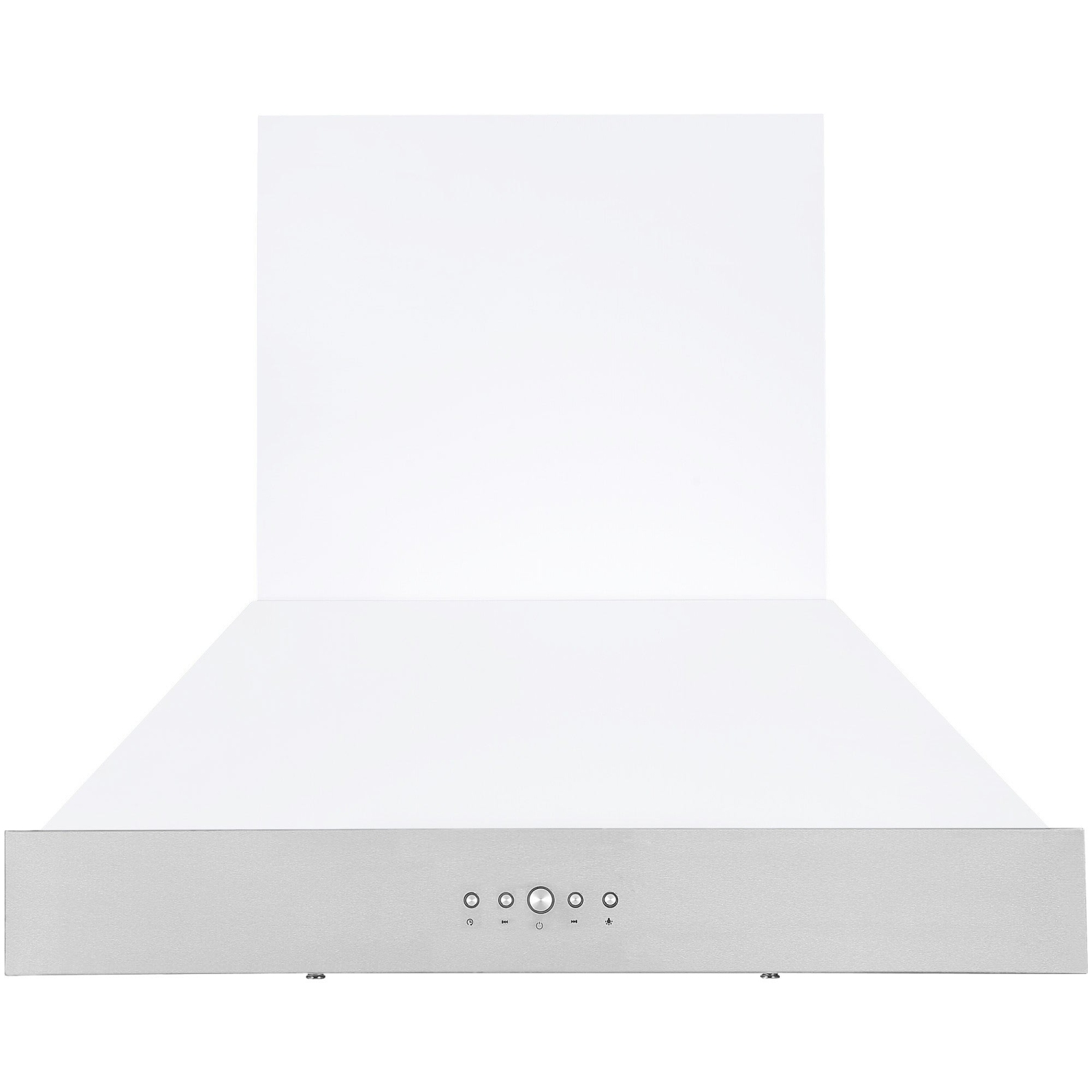 Ancona Pro 30 in. 600 CFM Wall Mount Pyramid Range Hood in White and Stainless Steel