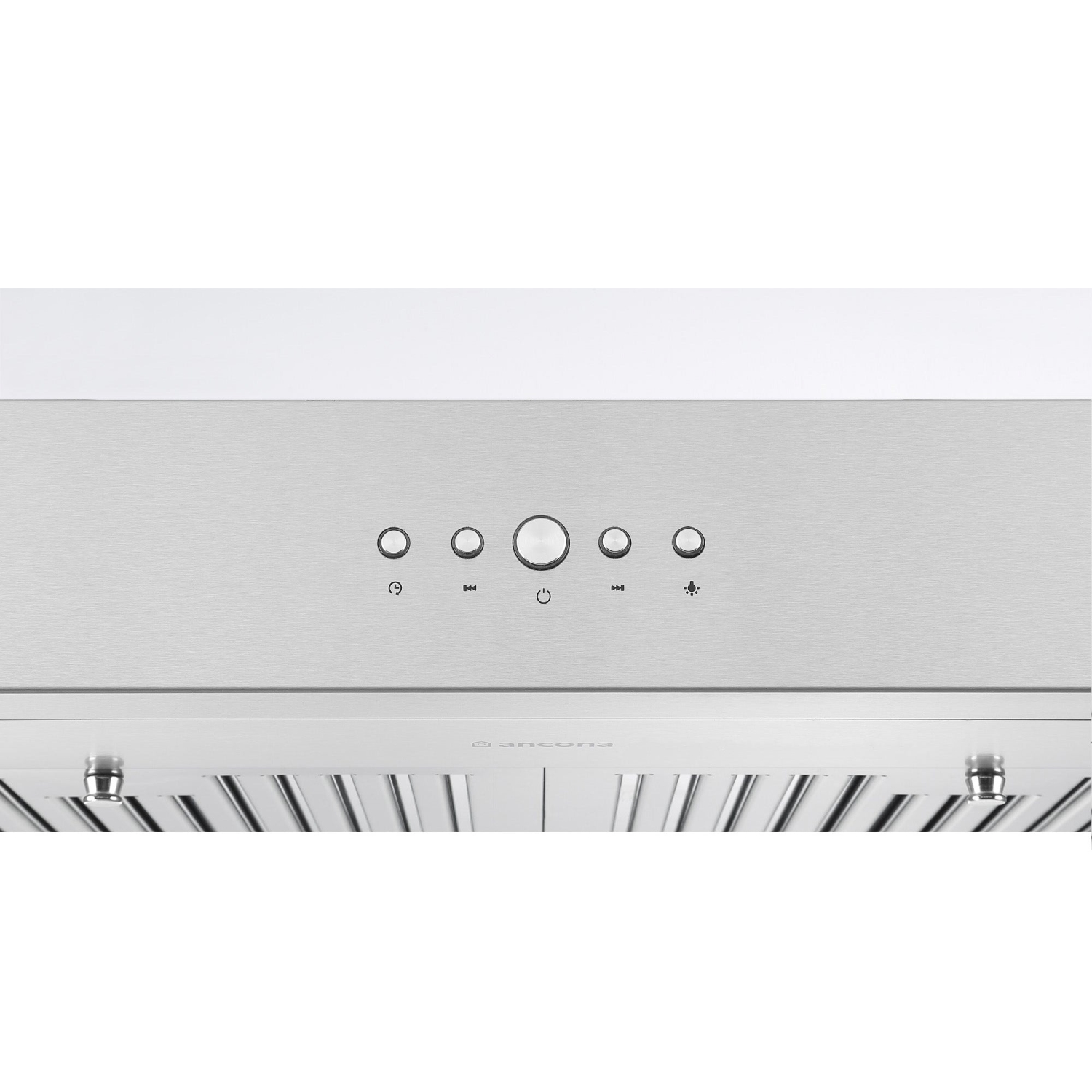 Ancona Pro 30 in. 600 CFM Wall Mount Pyramid Range Hood in White and Stainless Steel