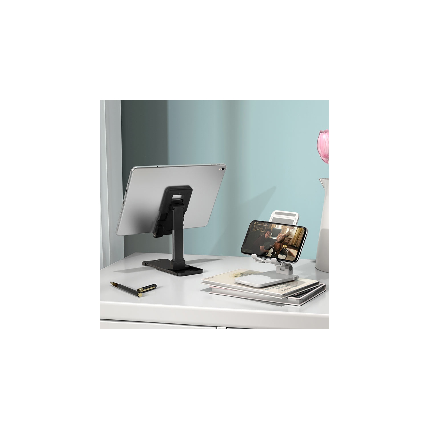 【CSmart】 Support de bureau pour tablette rotatif 360 Support de support de téléphone portable flexible pour iPhone / iPad / tablette Samsung /