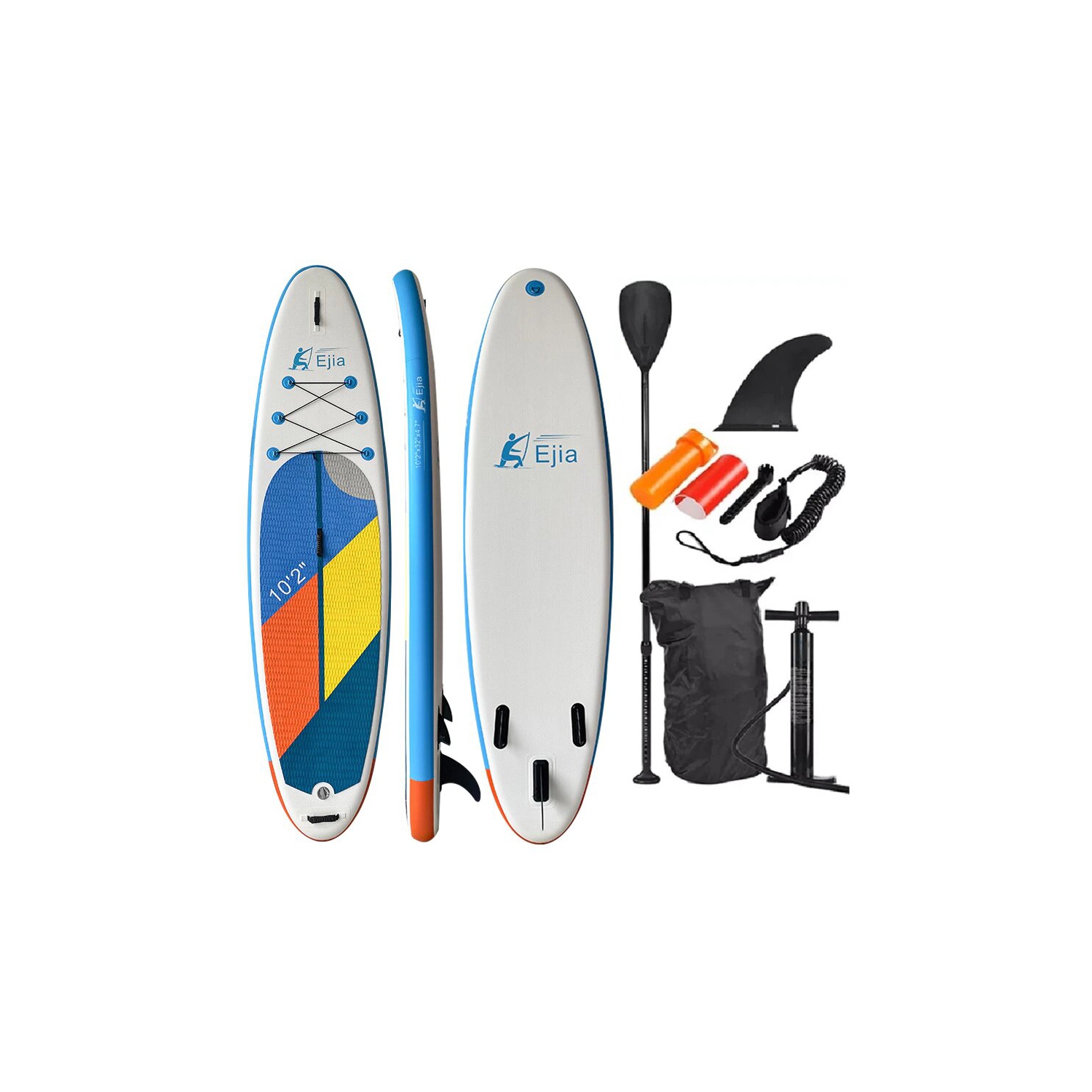WINGOMART Inflatable Stand Up Paddle Board with Premium SUP Accessories & Carry Bag | Wide Stance, Bottom Fin for Paddling, Surf Control, Non-Slip