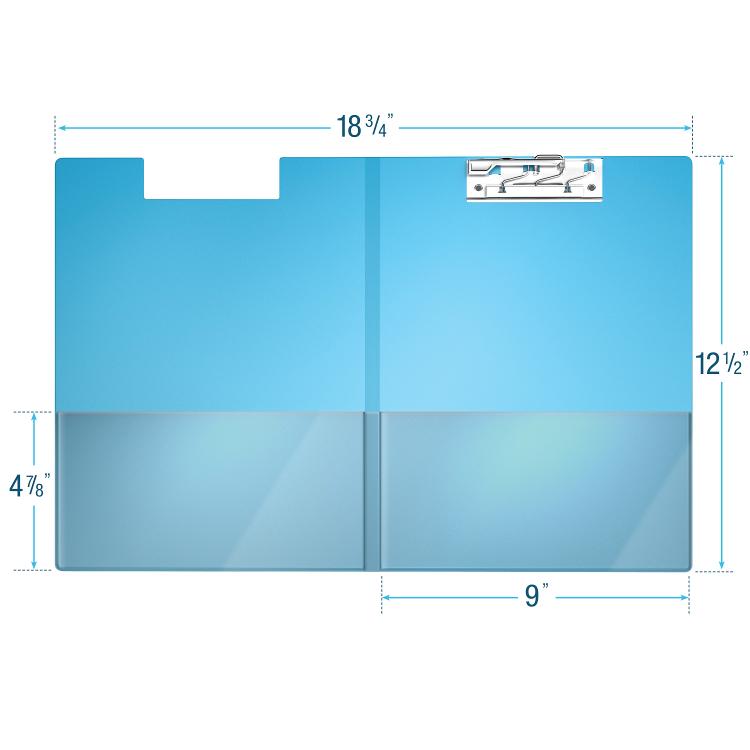 Planchette a pince indispensable a levier Lettre, paquet de 10 – Bleu Turquoise