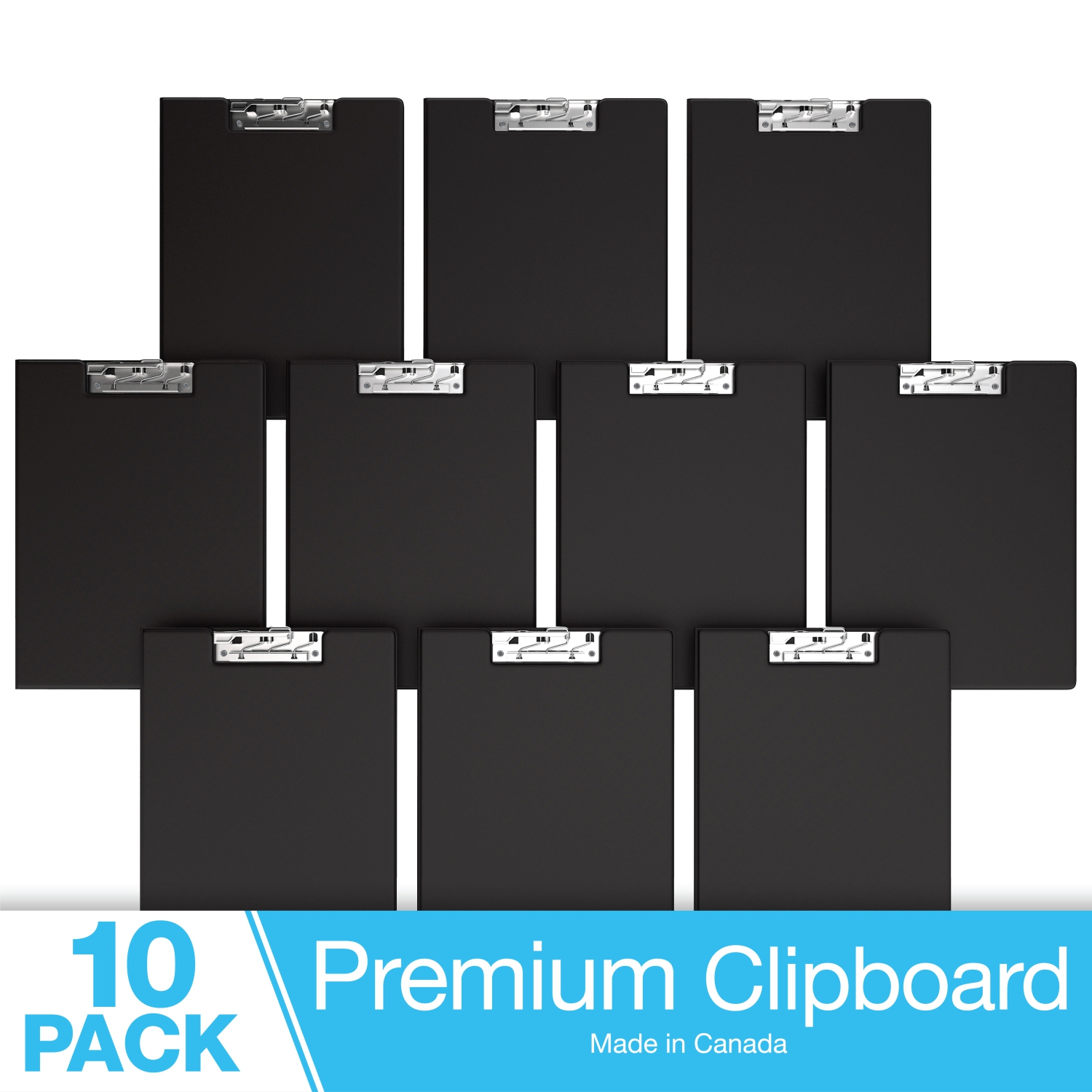 Davis Group Essential Clipboards, 10 Pack - Black