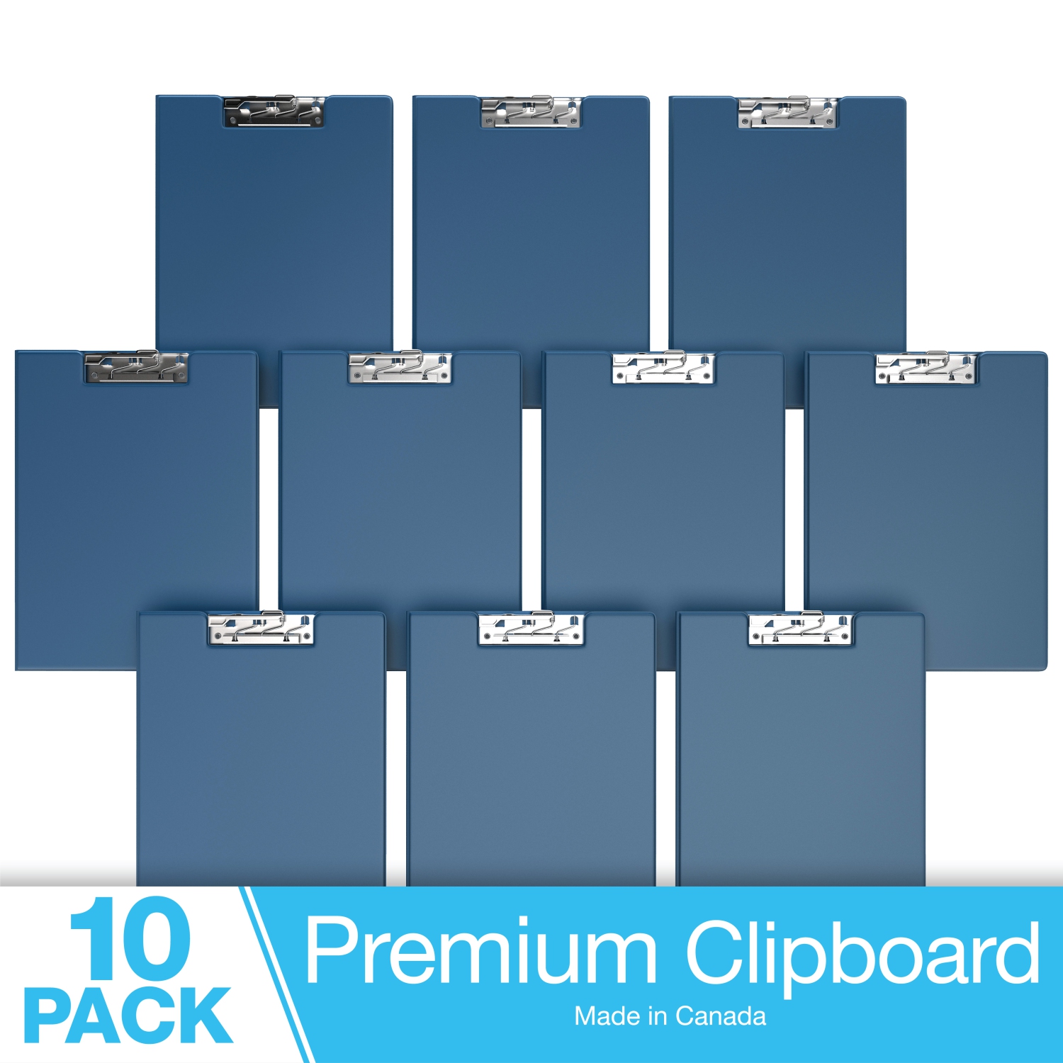 Davis Group Essential Clipboards, 10 Pack - Navy Blue