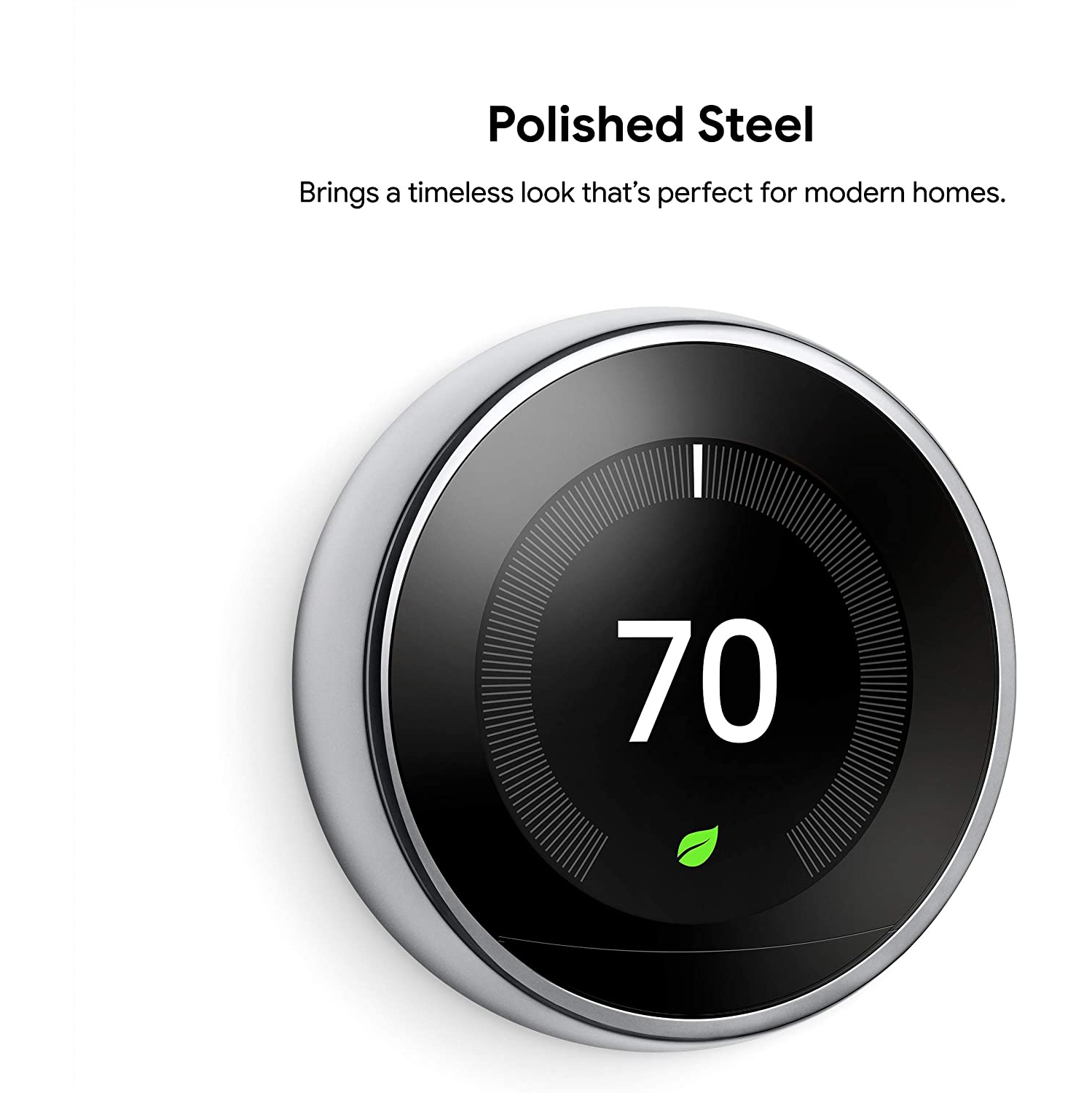 Google Nest Learning Thermostat - 3rd Gen - Polished Steel - Brand New