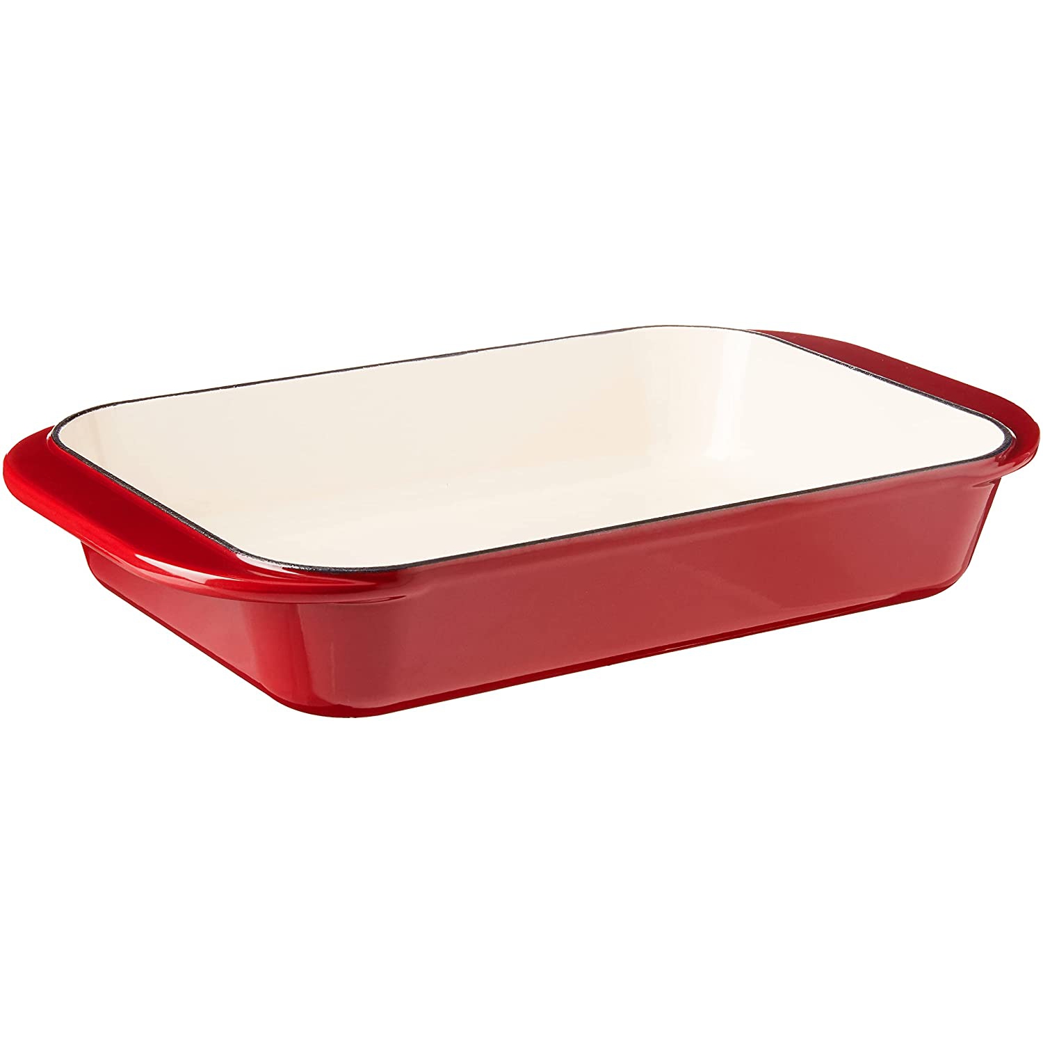 CUISINART CI1136-24CR Chef's Classic Enameled Cast Iron 14-Inch Roasting/Lasagna Pan- Cardinal Red