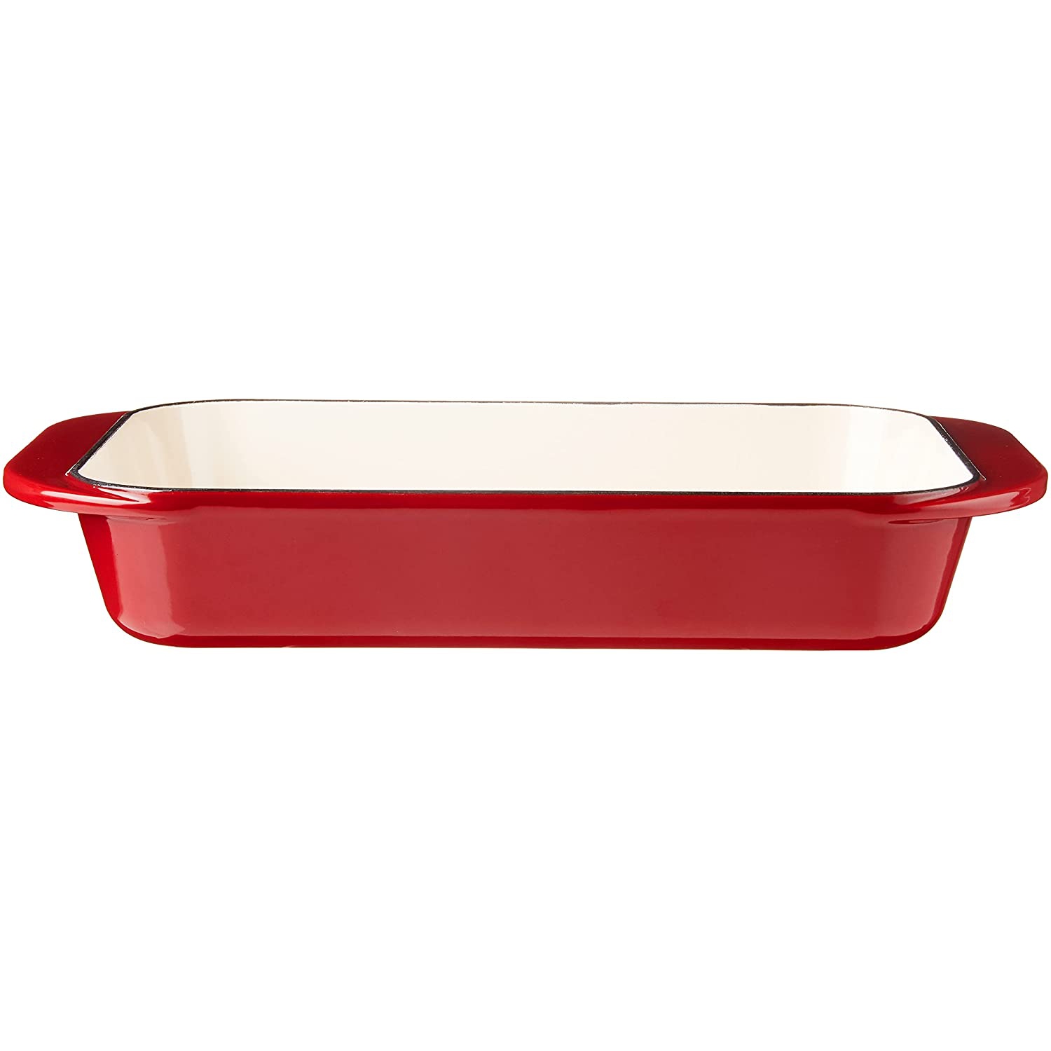 CUISINART CI1136-24CR Chef's Classic Enameled Cast Iron 14-Inch Roasting/Lasagna Pan- Cardinal Red