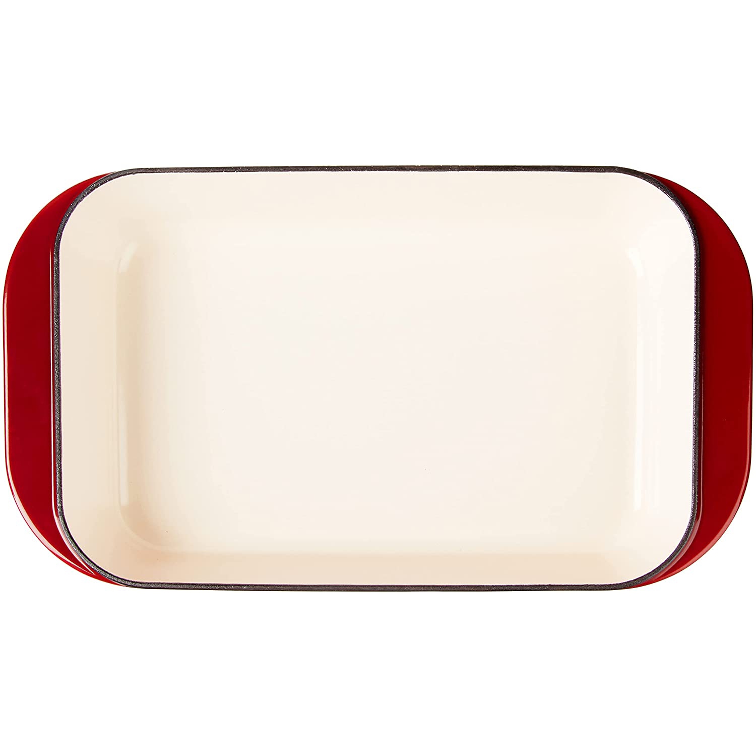CUISINART CI1136-24CR Chef's Classic Enameled Cast Iron 14-Inch Roasting/Lasagna Pan- Cardinal Red