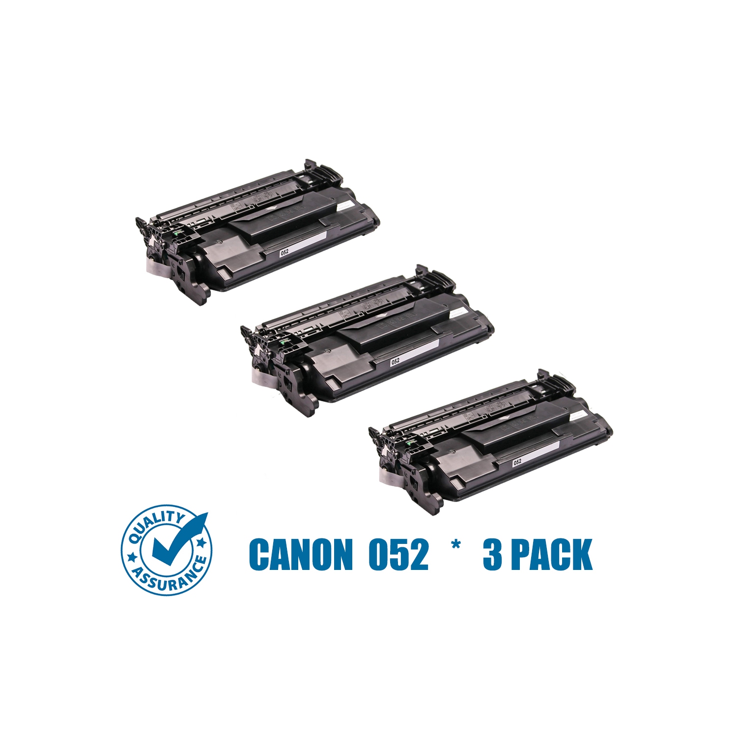 Printer Pro™ 3 Pack Canon 052/Canon-052/canon052 Standard Page Yield Compatible Black Toner Cartridge-Canon Printer ImageClass MF424/MF426/LBP214