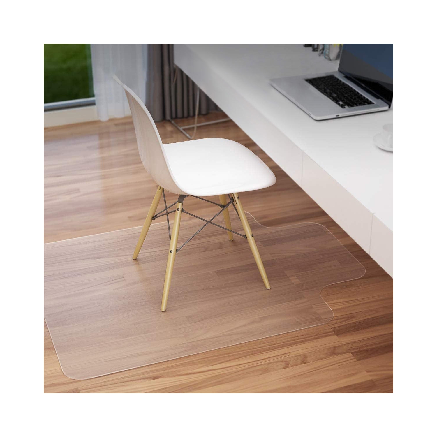 Office Chair Mat with Lip, 36" x 48" PVC Translucent Chair Mat, Hardwood Ceramic Tile Marble Floor Protector
