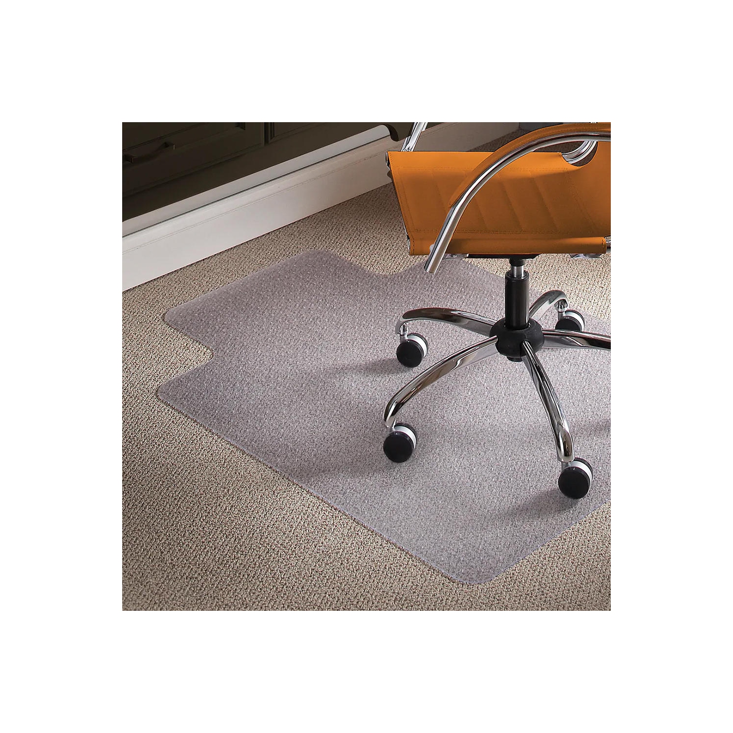 30" x 48" Chair Mat for Carpets, Transparent Carpet Protector Office Chair Mat with Lip Anti-Slip Spiked for Hard Surface Floors