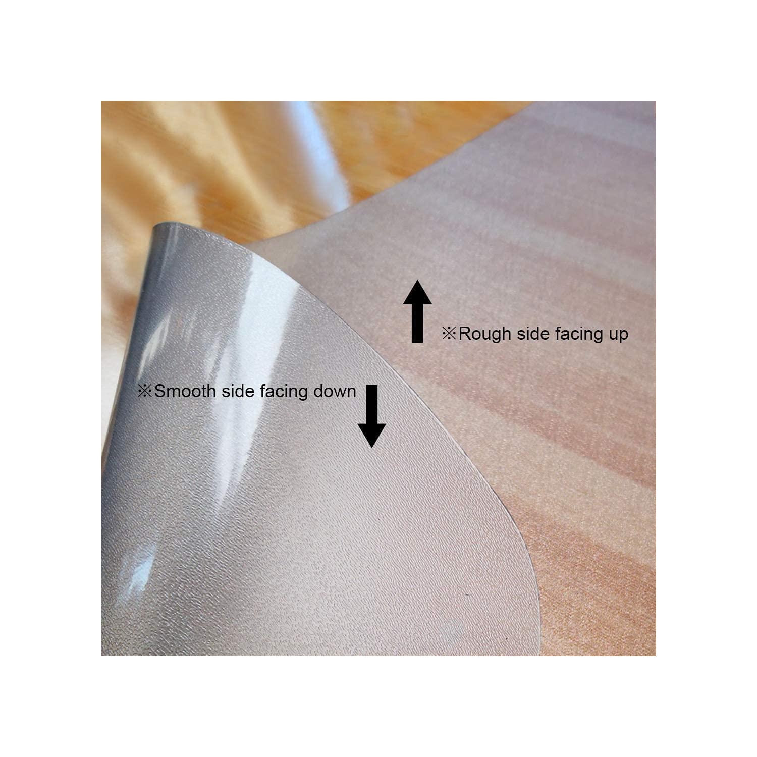 Tapis de chaise de bureau 36 x 48 po, protecteur de plancher en PVC translucide avec antidérapant pour planchers durs