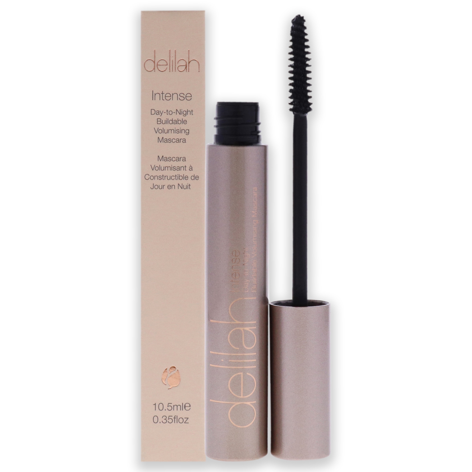 Intense Day-to-Night Buildable Volumising Mascara - Black by Delilah for Women - 0.35 oz Mascara
