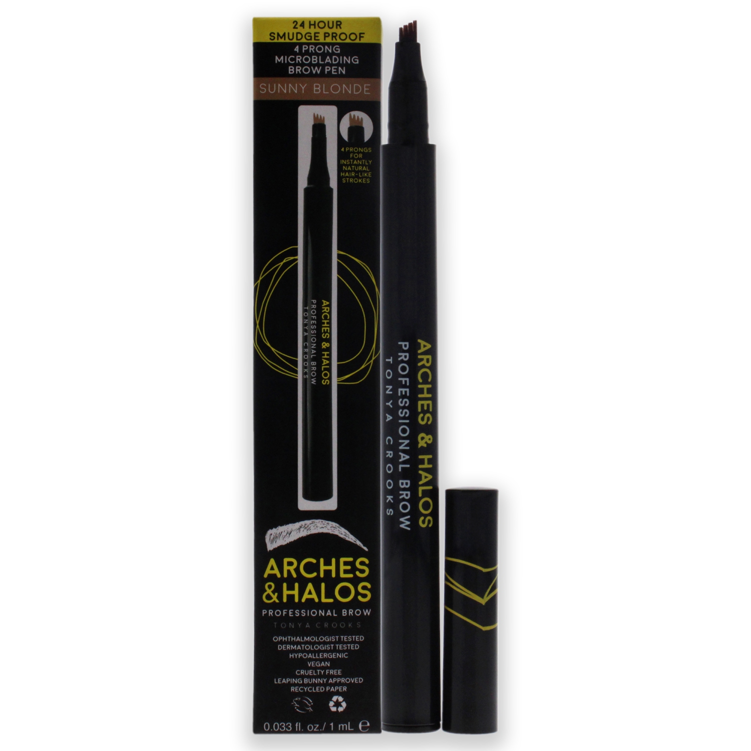 Microblading Brow Shaping Pen - Sunny Blonde by Arches and Halos for Women - 0.033 oz Eyebrow Pen