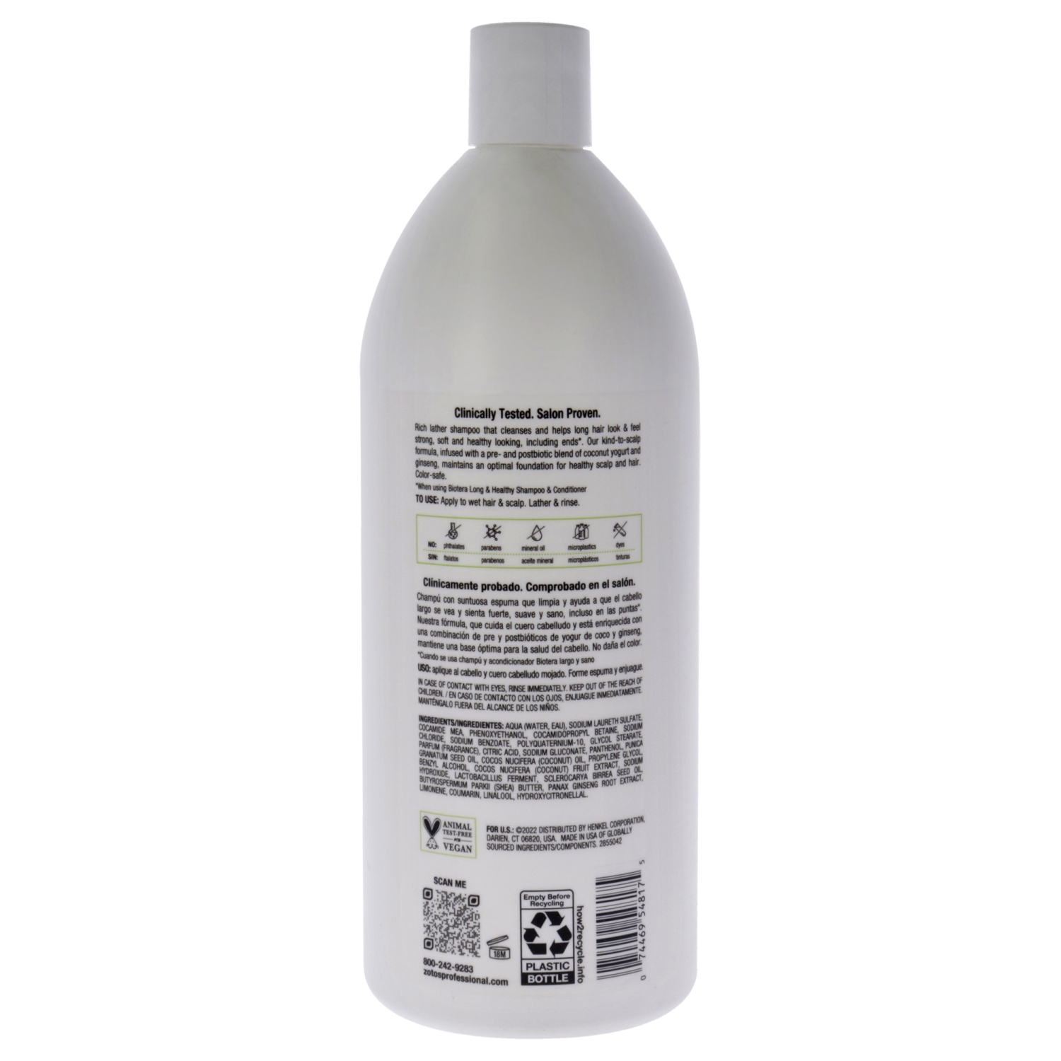 Long and Healthy Shampoo by Zotos for Unisex - 32 oz Shampoo