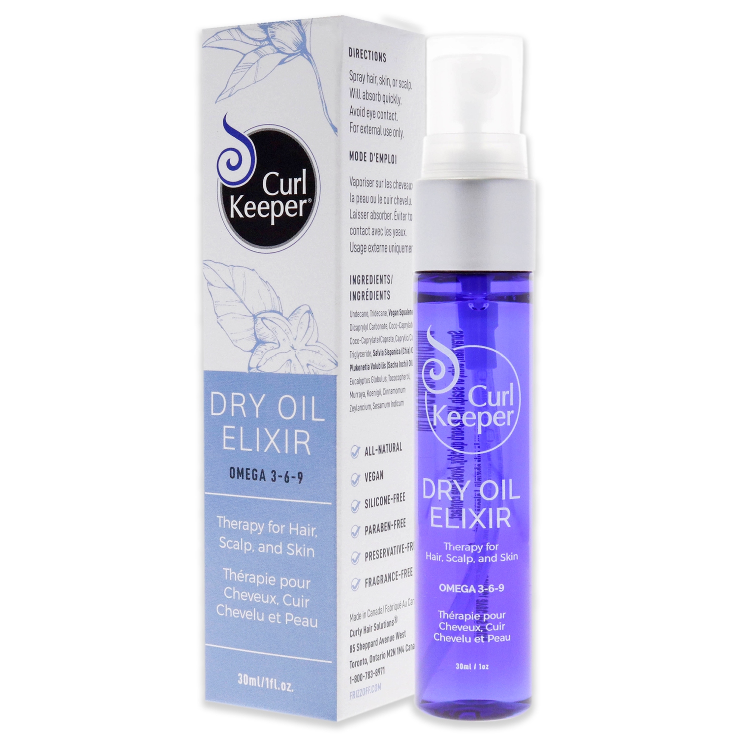 Élixir d'huile sèche par Curl Keeper pour unisexe -Huile 1 oz