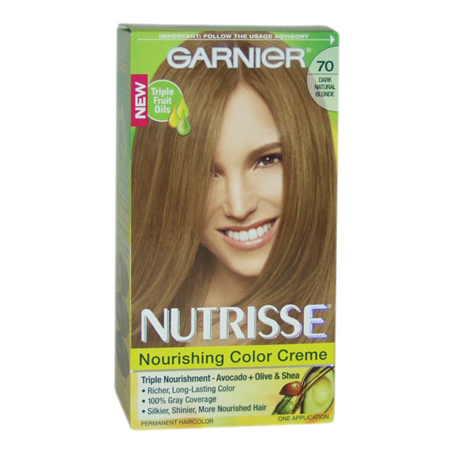 Nutrisse Nourishing Color Creme # 70 Dark Natural Blonde by Garnier for Unisex - 1 Application Hair Color