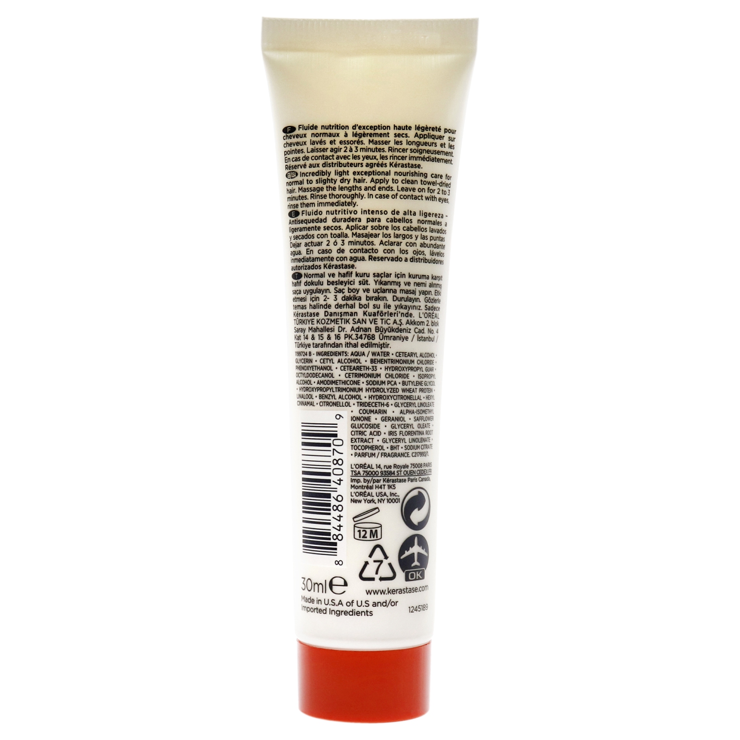 Nutritive Lait Vital Irisome Exceptional Nutrition Care by Kerastase for Unisex - 1 oz Conditioner